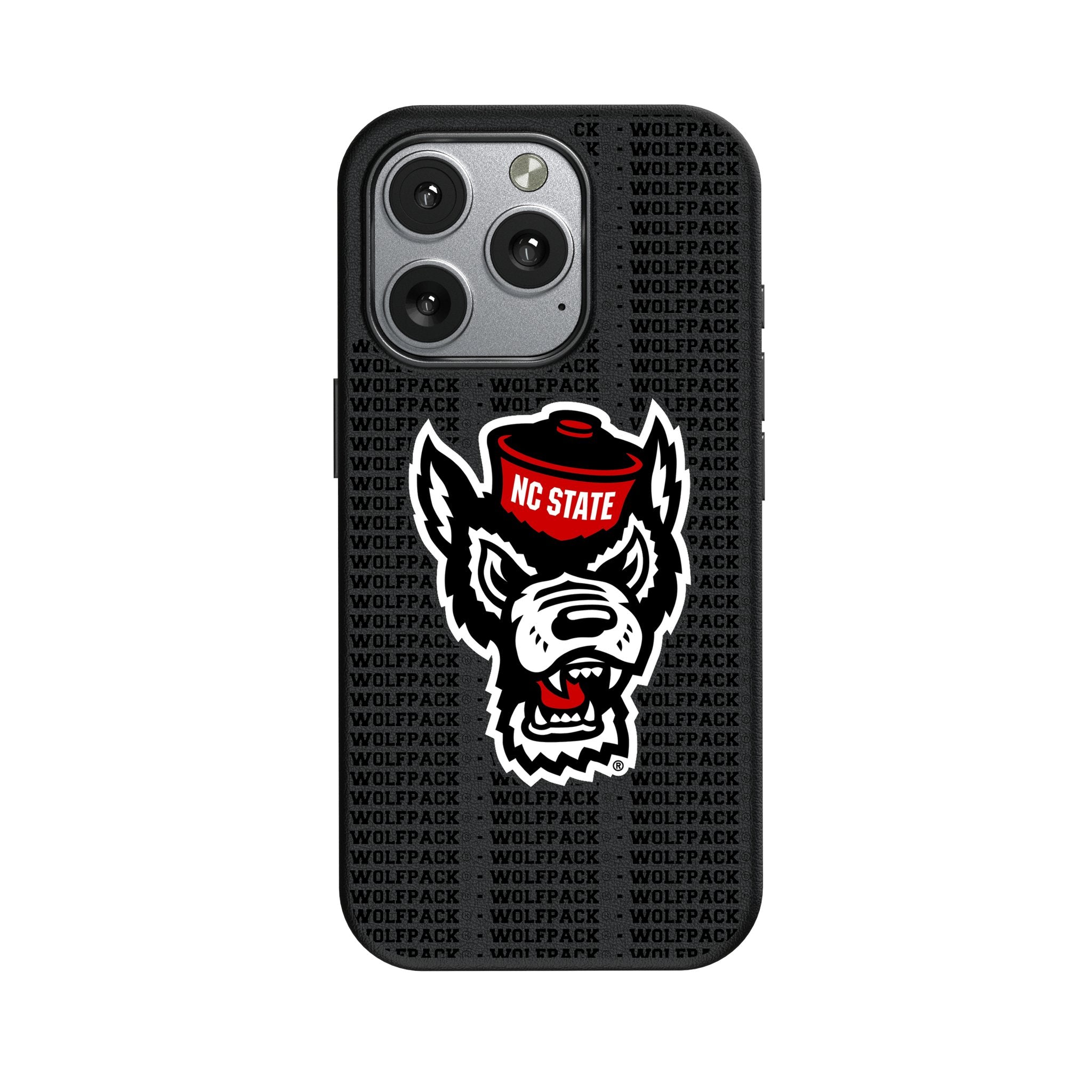 North Carolina State University Wolfpack Text Backdrop MagSafe Compatible Phone Case for Apple iPhone