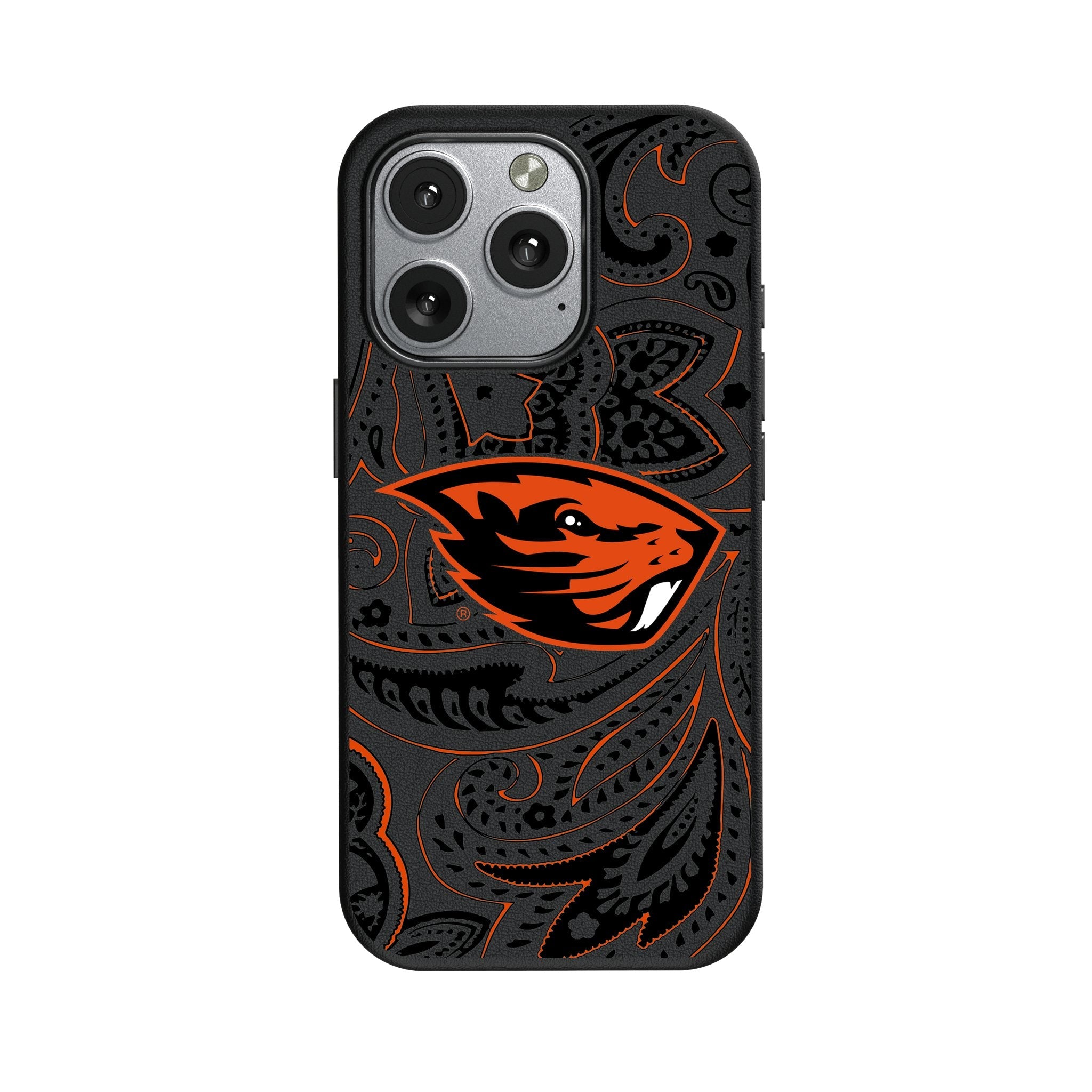 Oregon State University Beavers Paisley MagSafe Compatible Phone Case for Apple iPhone 1