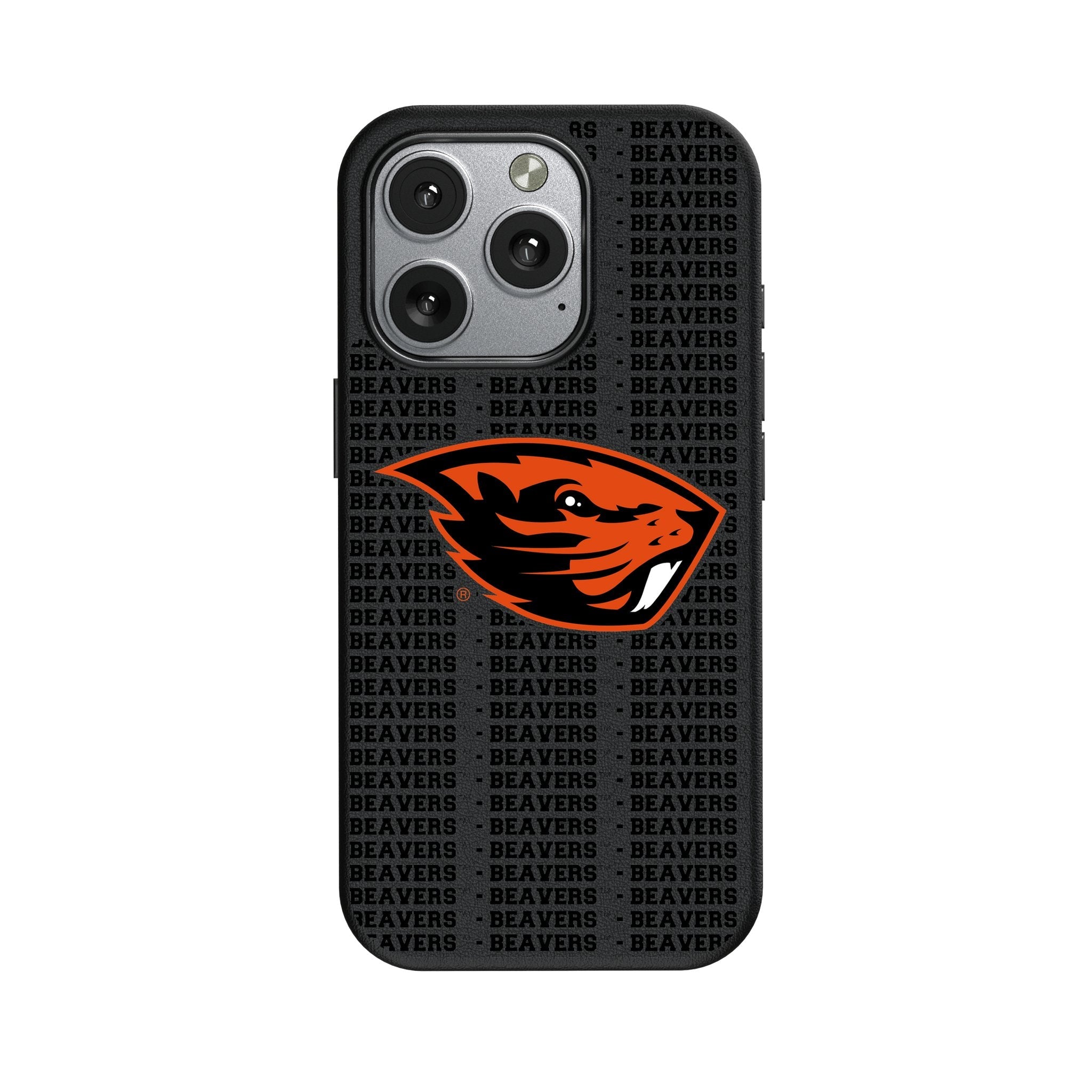 Oregon State University Beavers Text Backdrop MagSafe Compatible Phone Case for Apple iPhone