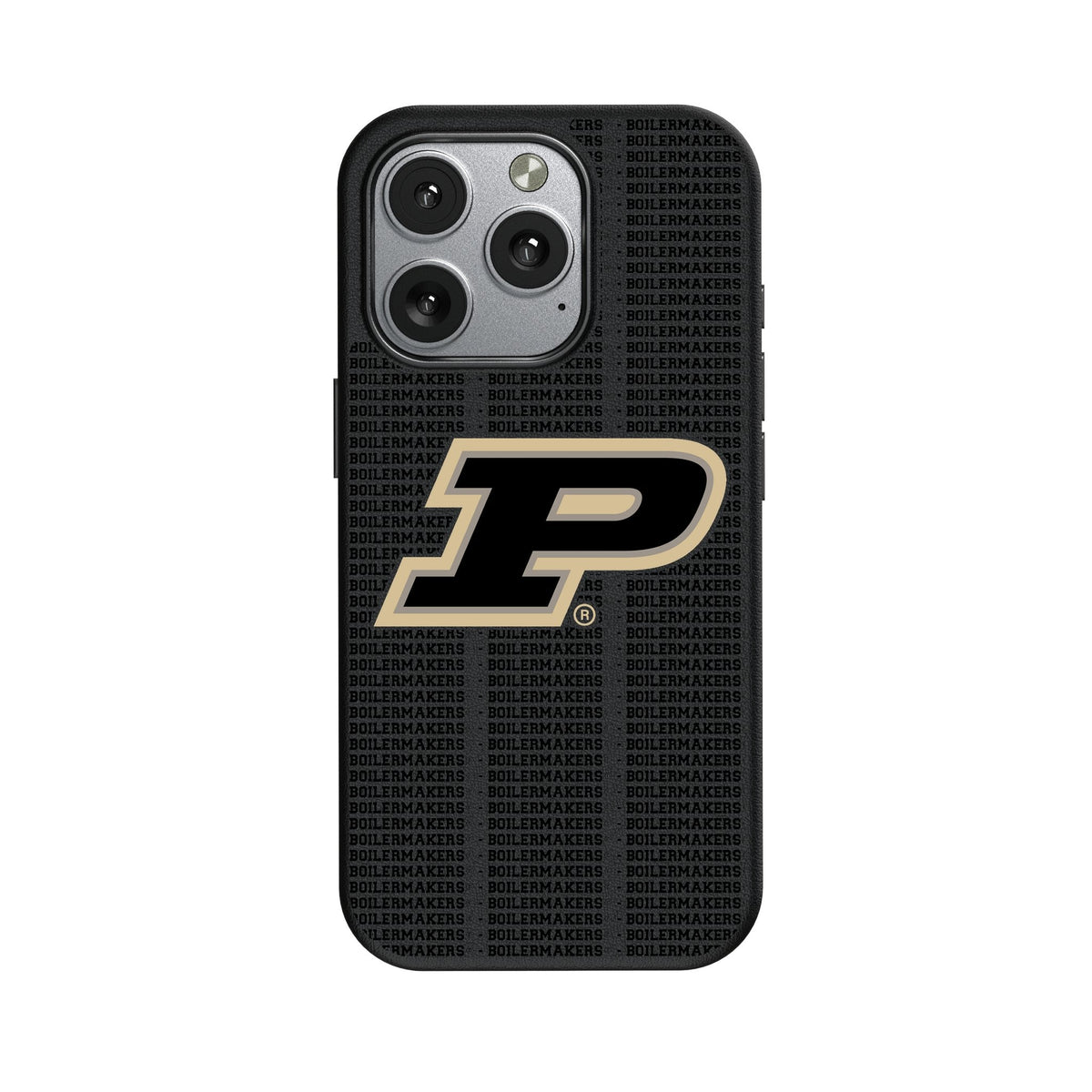 Purdue University Boilermakers Text Backdrop MagSafe Compatible Phone Case for Apple iPhone 1