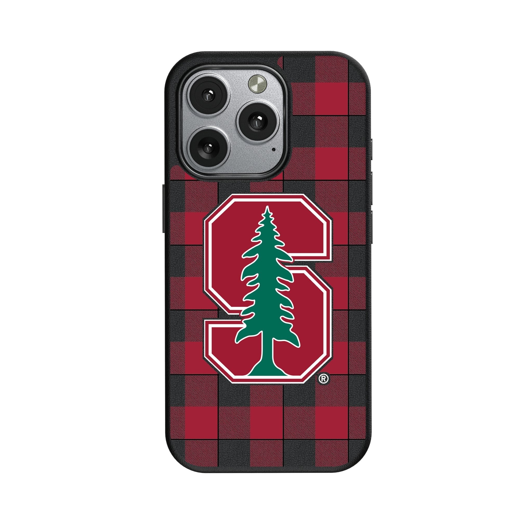 Stanford University Cardinal Plaid MagSafe Compatible Phone Case for Apple iPhone