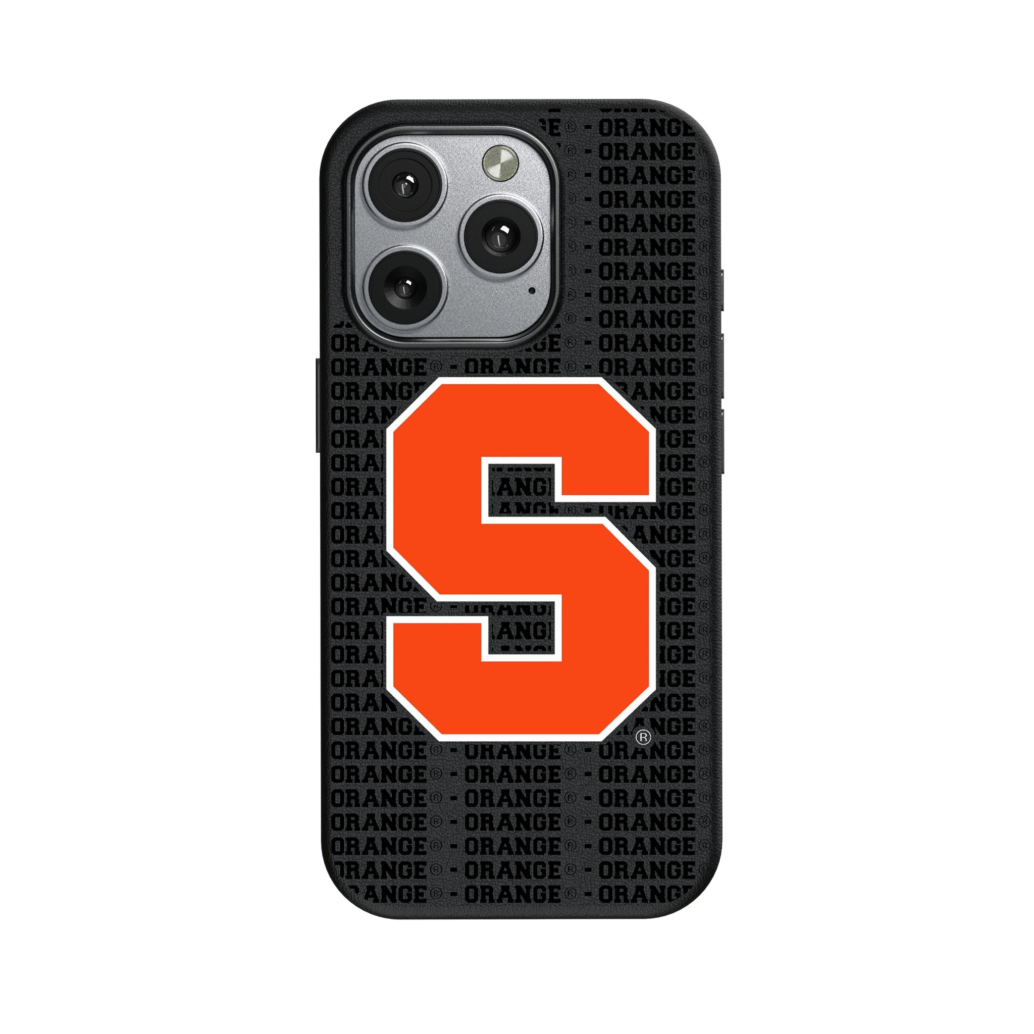 Syracuse University Orange Text Backdrop MagSafe Compatible Phone Case for Apple iPhone 1