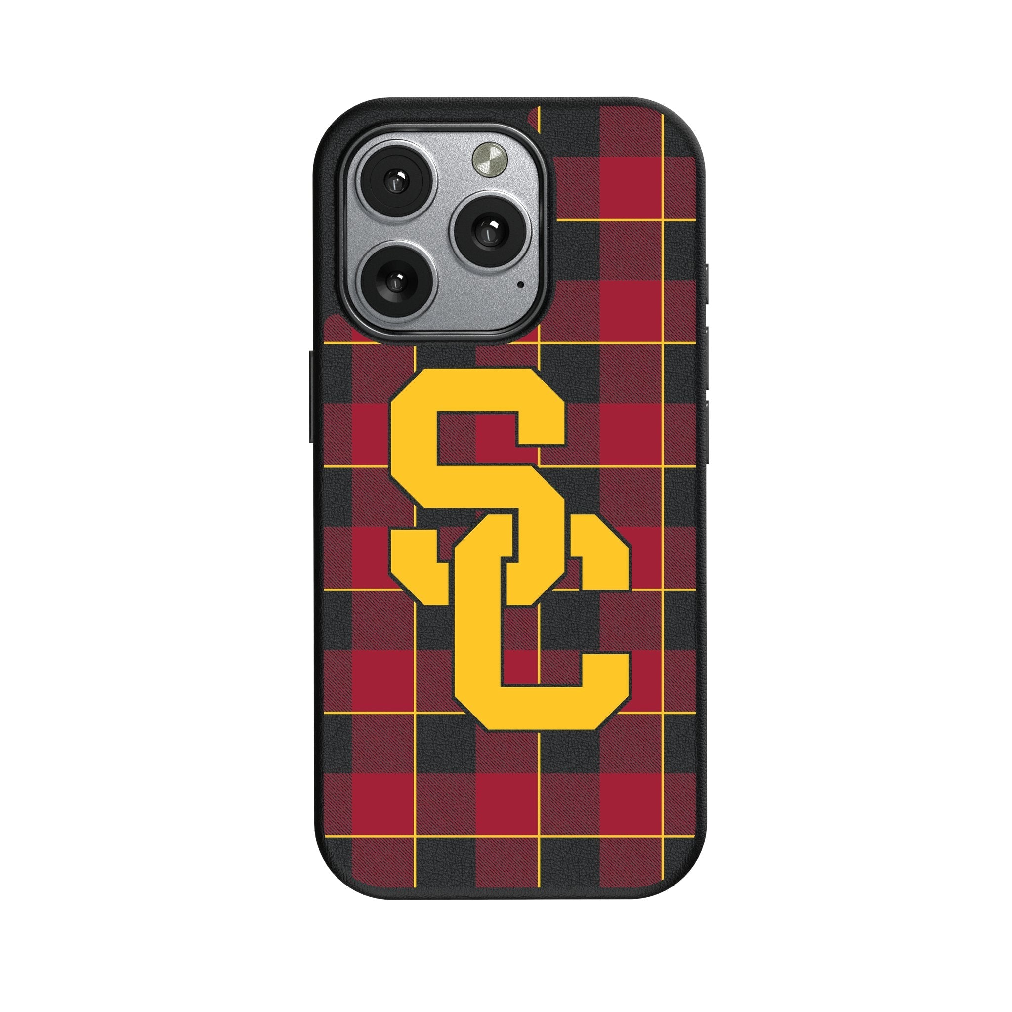 University of Southern California Trojans Plaid MagSafe Compatible Phone Case for Apple iPhone