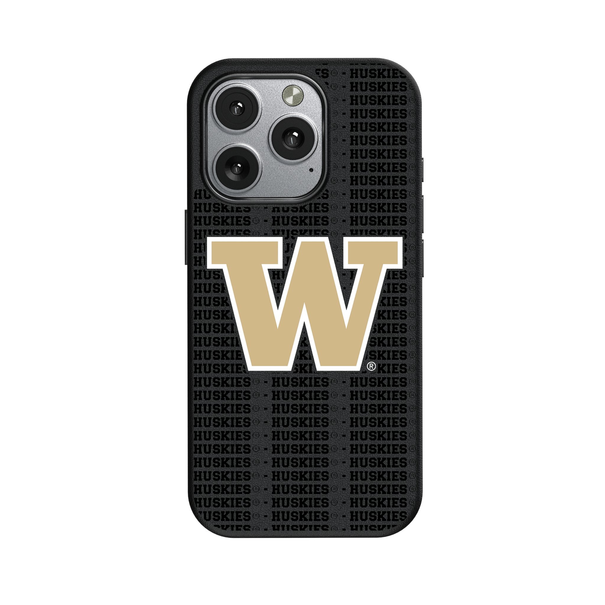 University of Washington Huskies Text Backdrop MagSafe Compatible Phone Case for Apple iPhone