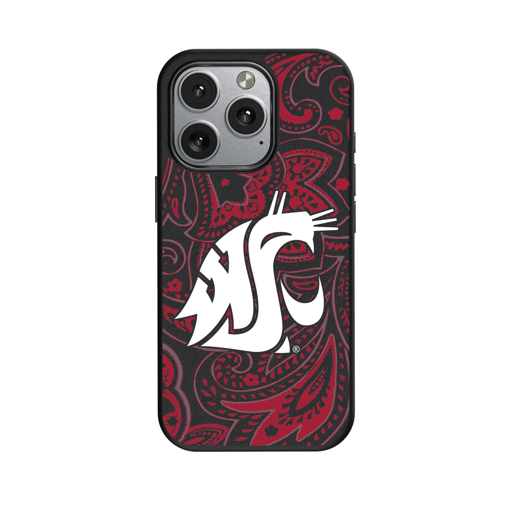Washington State University Cougars Paisley MagSafe Compatible Phone Case for Apple iPhone