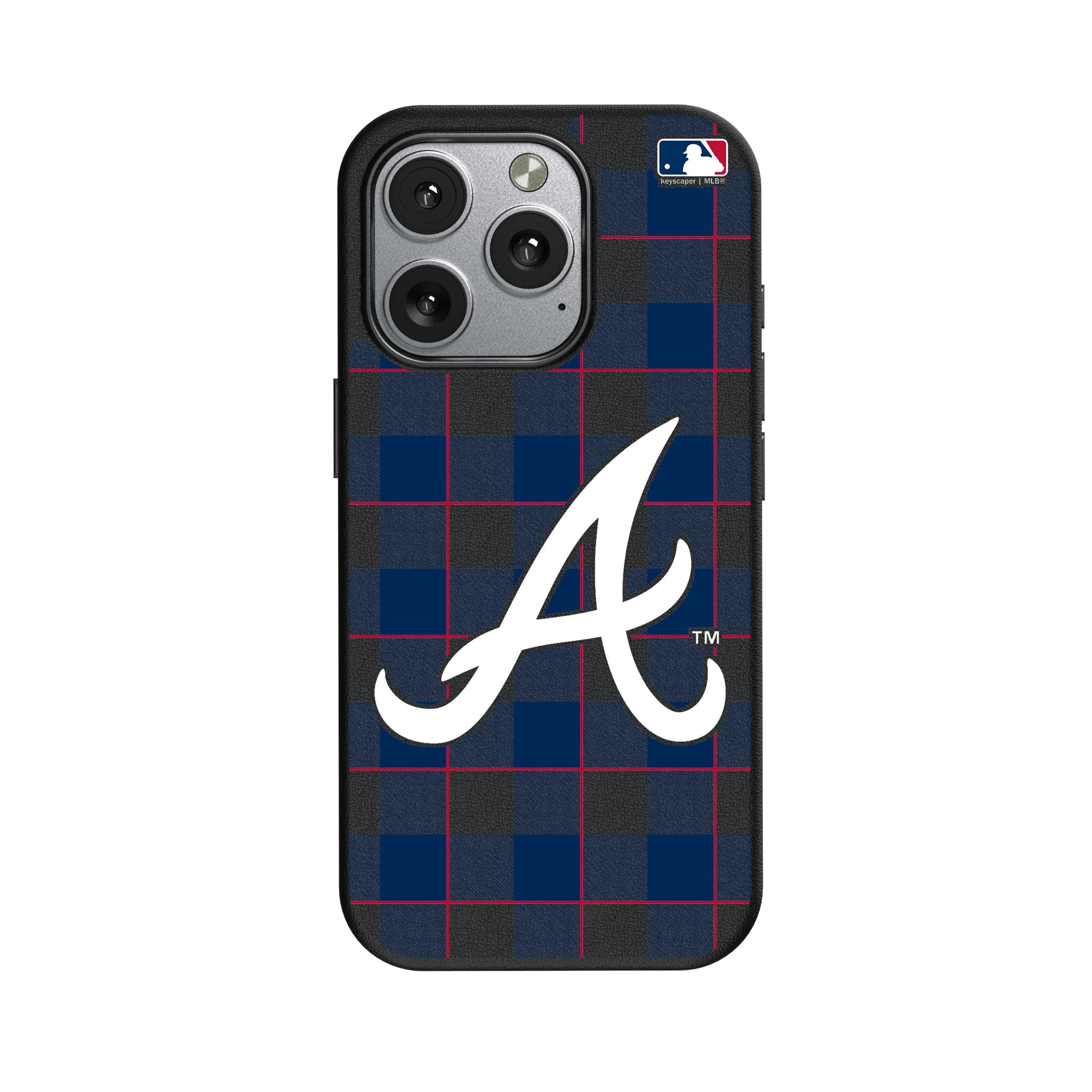 Atlanta Braves Plaid MagSafe Compatible Phone Case for Apple iPhone 1