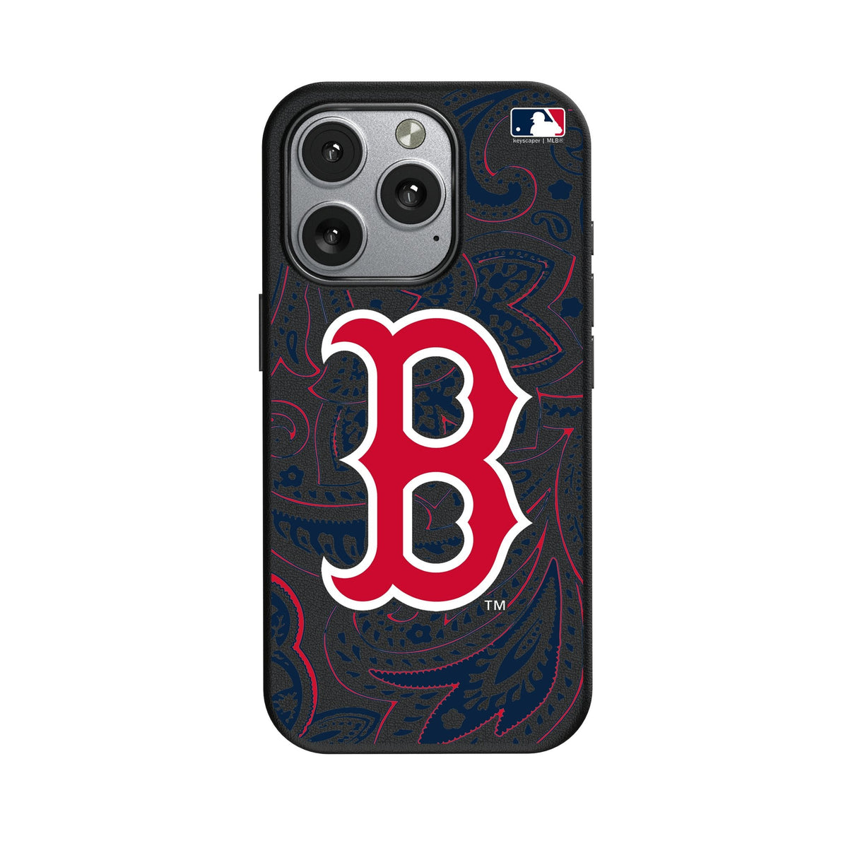 Boston Red Sox Paisley MagSafe Compatible Phone Case for Apple iPhone
