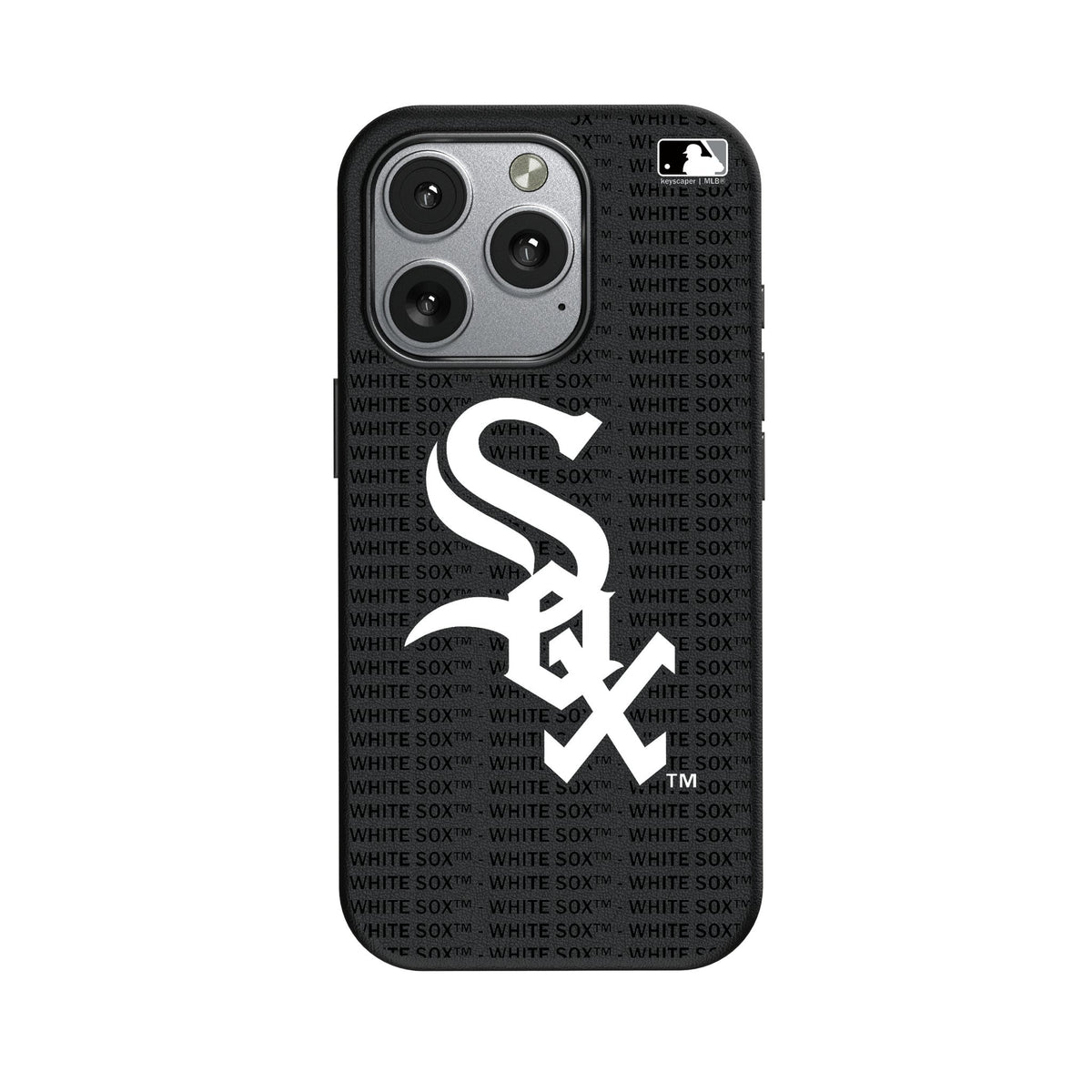Chicago White Sox Text Backdrop MagSafe Compatible Phone Case for Apple iPhone 1