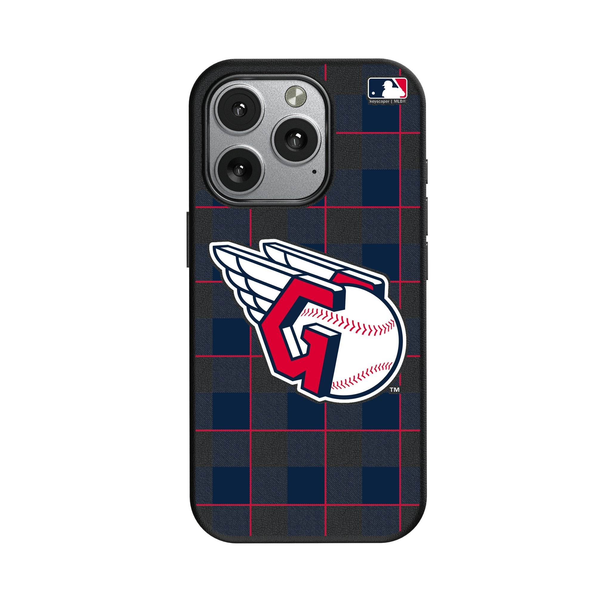 Cleveland Guardians Plaid MagSafe Compatible Phone Case for Apple iPhone 1