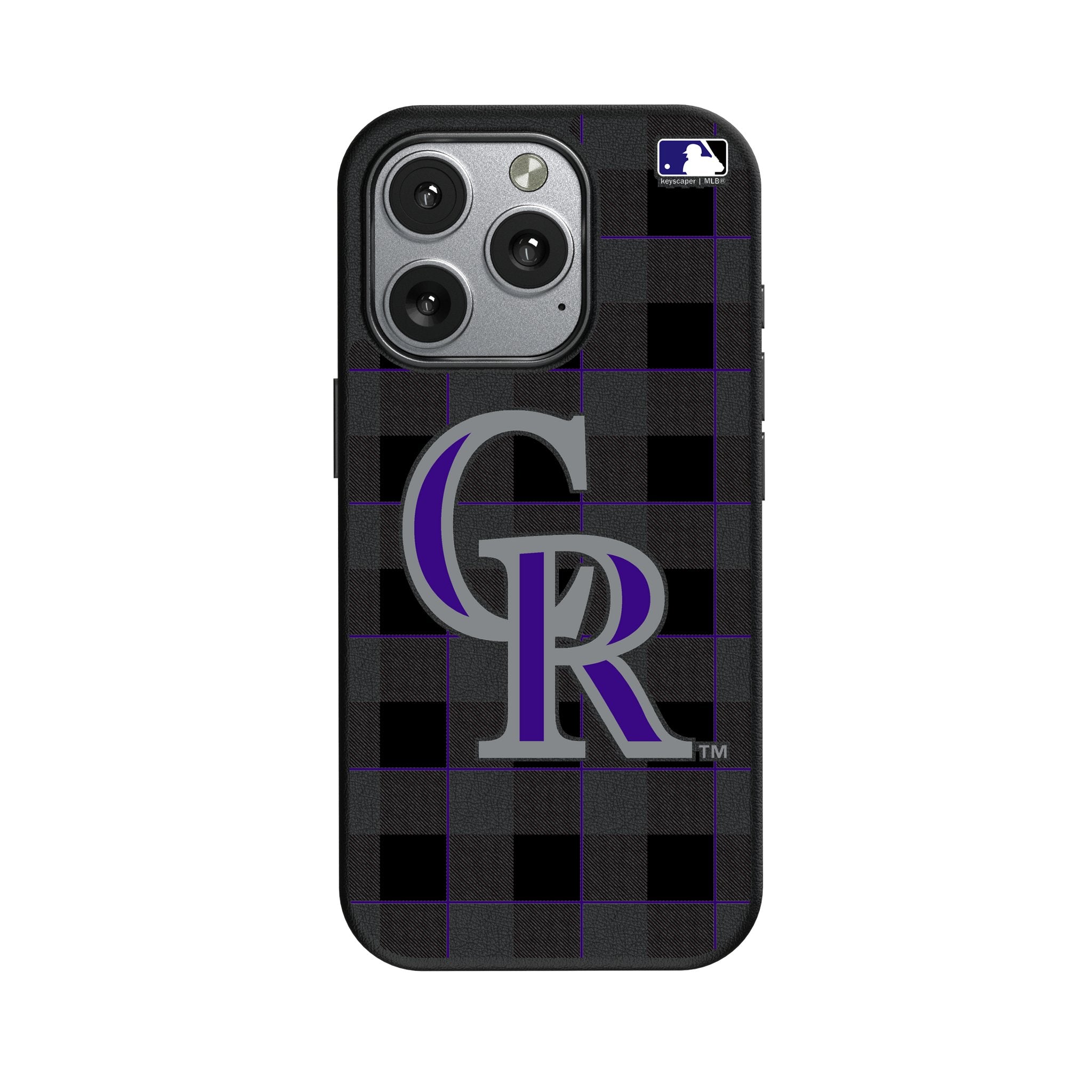 Colorado Rockies Plaid MagSafe Compatible Phone Case for Apple iPhone