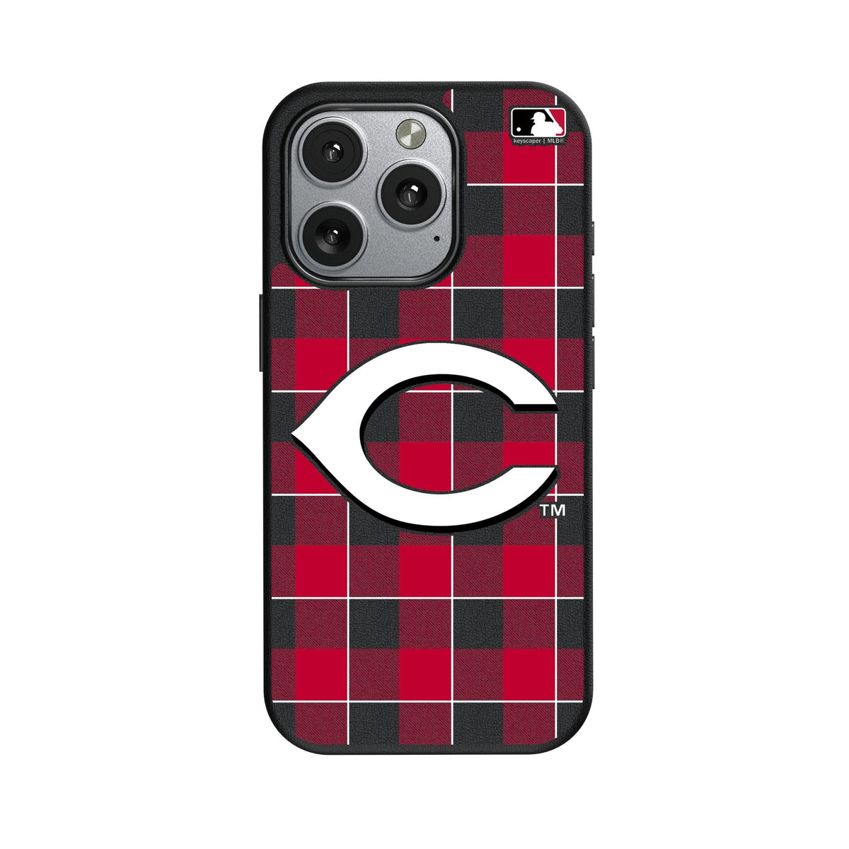 Cincinnati Reds Plaid MagSafe Compatible Phone Case for Apple iPhone 1