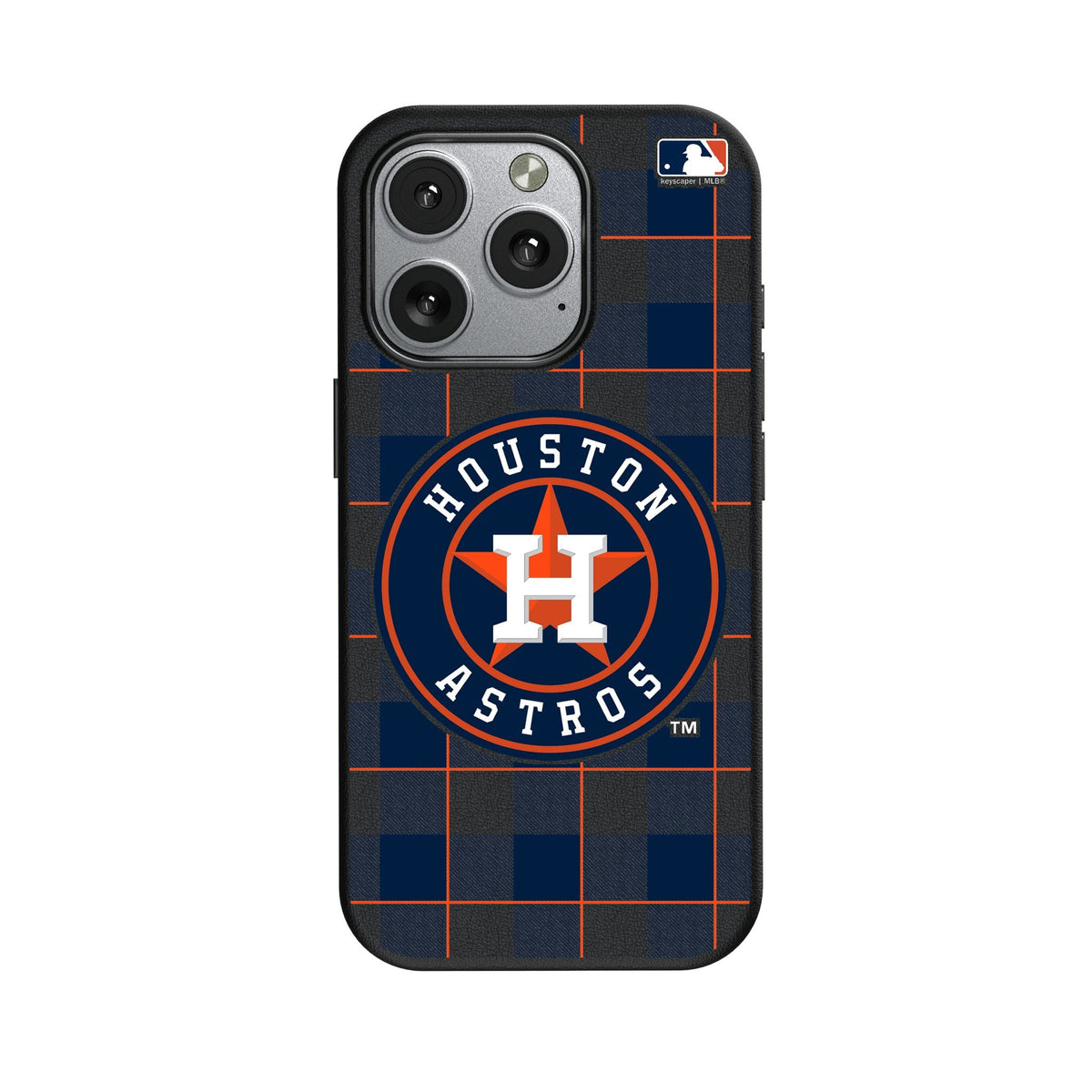 Houston Astros Plaid MagSafe Compatible Phone Case for Apple iPhone 1