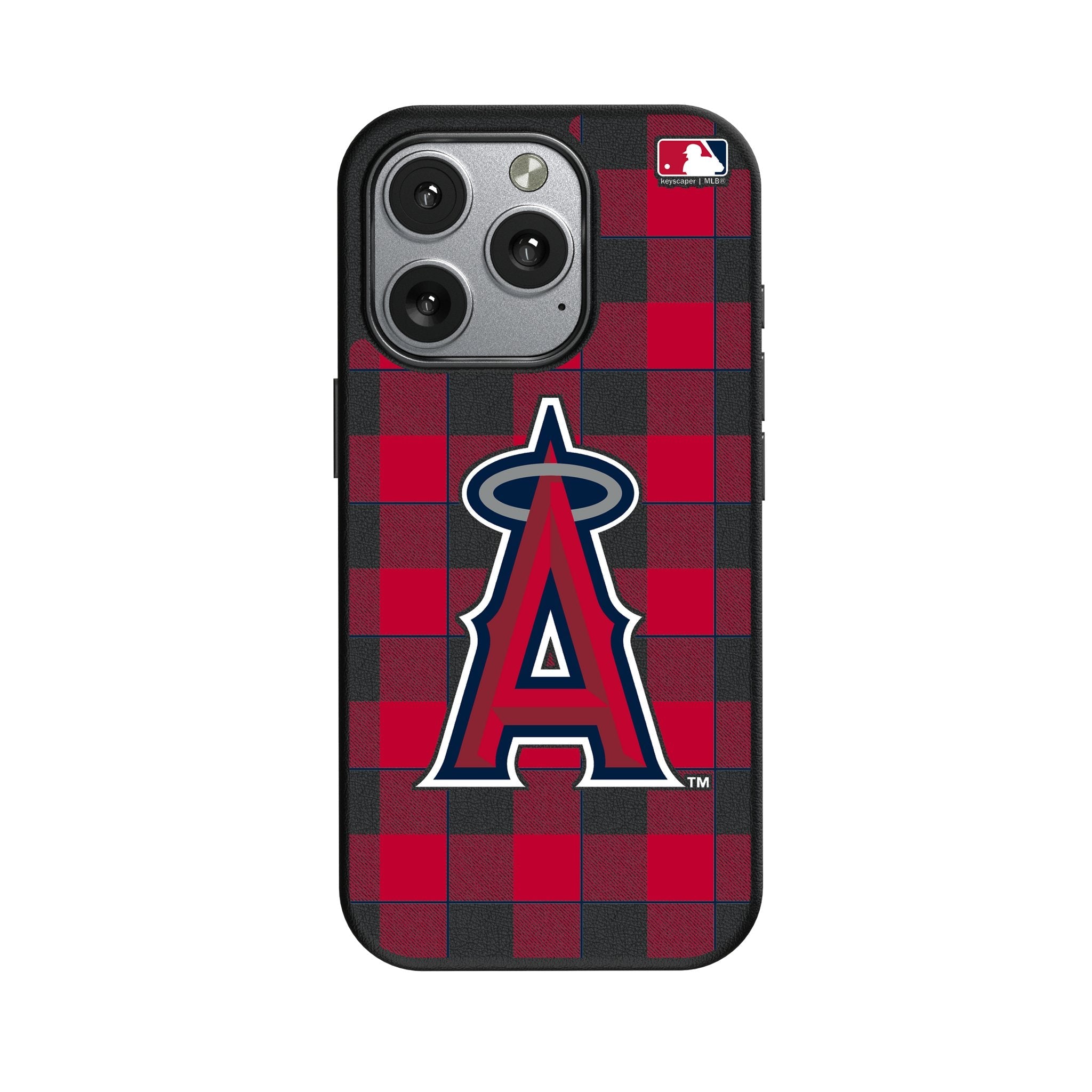 Los Angeles Angels Plaid MagSafe Compatible Phone Case for Apple iPhone 1