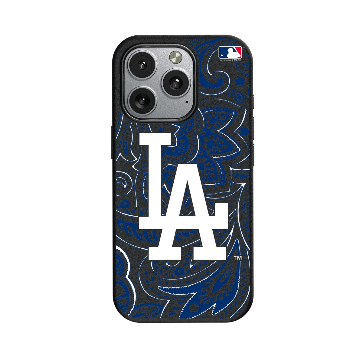 LA Dodgers Paisley MagSafe Compatible Phone Case for Apple iPhone 1