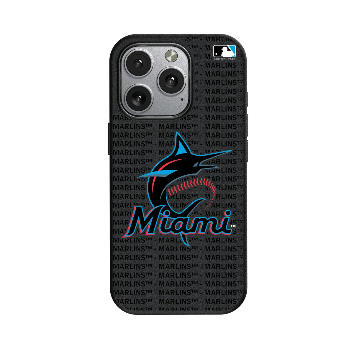 Miami Marlins Text Backdrop MagSafe Compatible Phone Case for Apple iPhone 1
