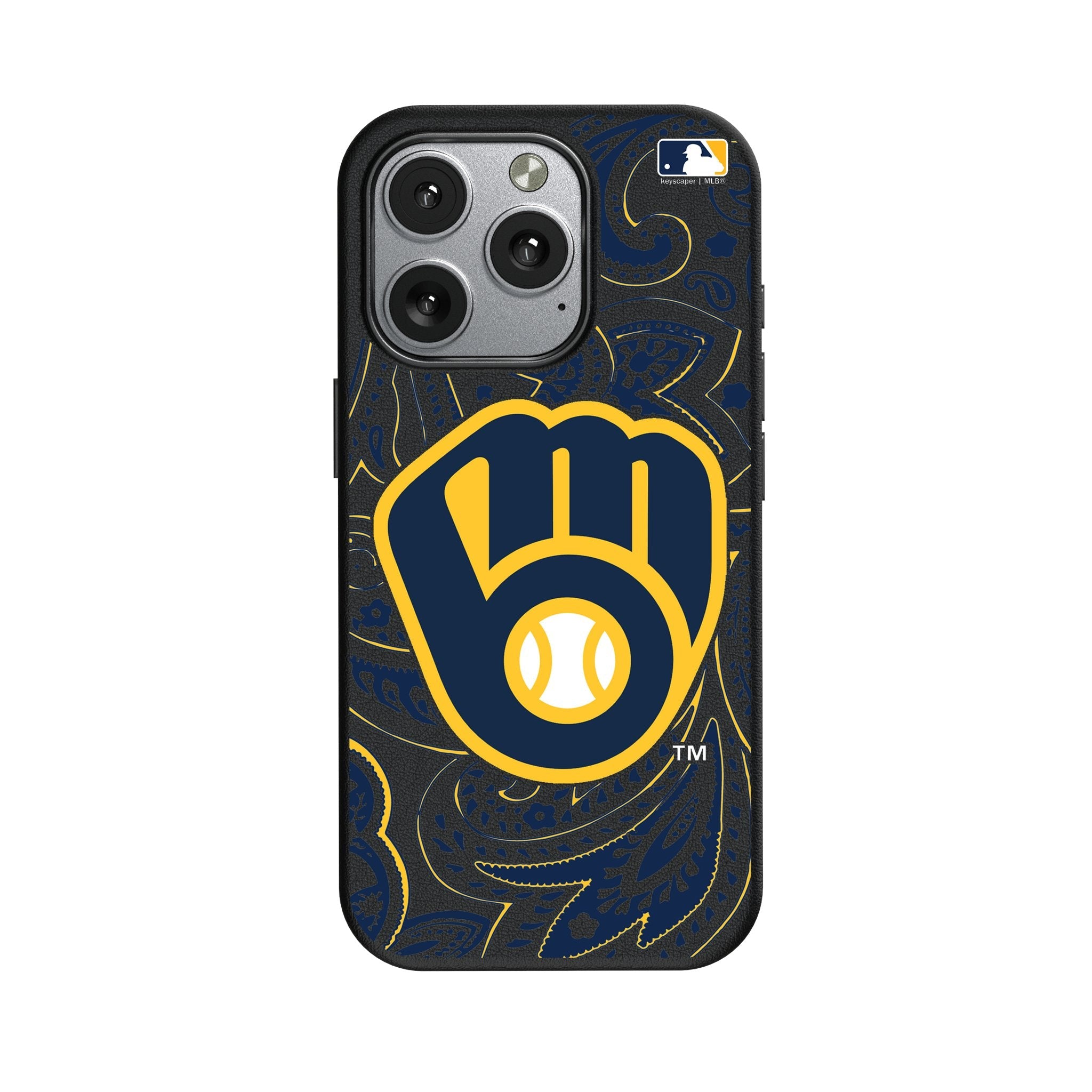 Milwaukee Brewers Paisley MagSafe Compatible Phone Case for Apple iPhone