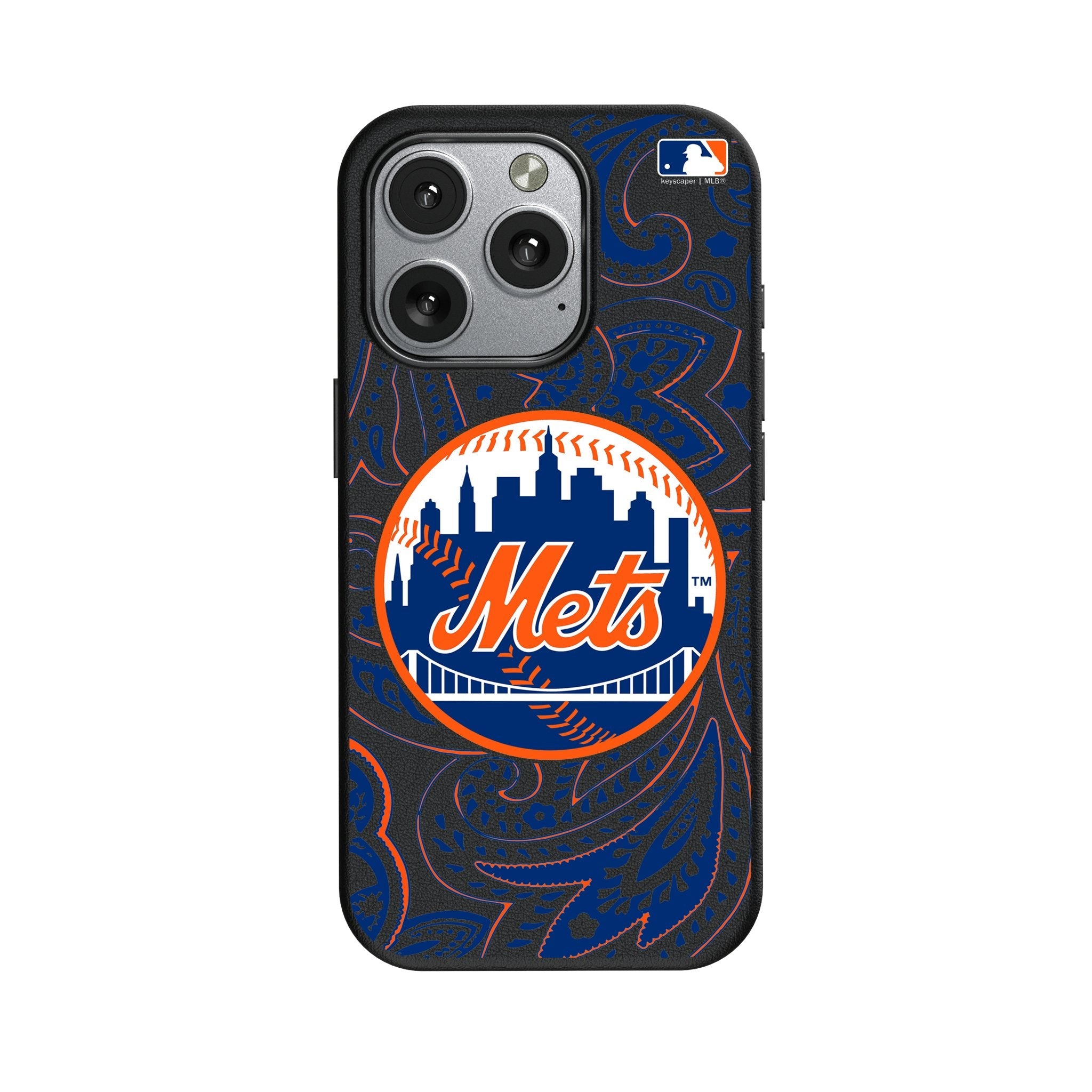 New York Mets Paisley MagSafe Compatible Phone Case for Apple iPhone 1