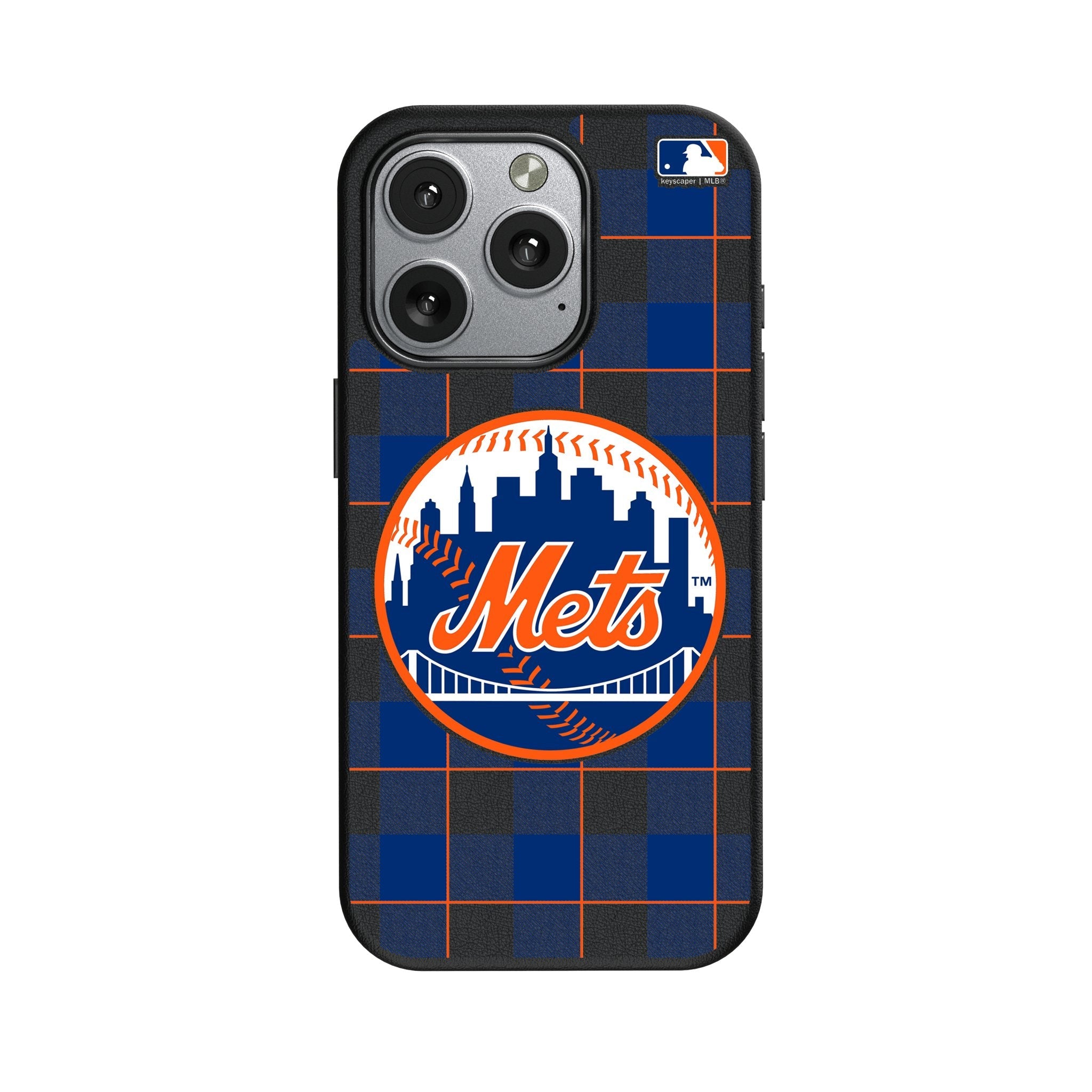 New York Mets Plaid MagSafe Compatible Phone Case for Apple iPhone 1