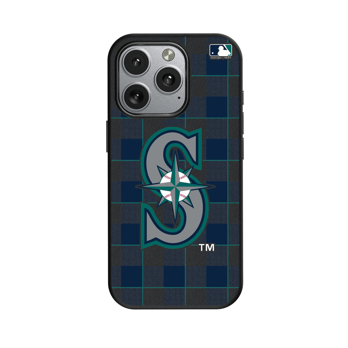 Seattle Mariners Plaid MagSafe Compatible Phone Case for Apple iPhone 1