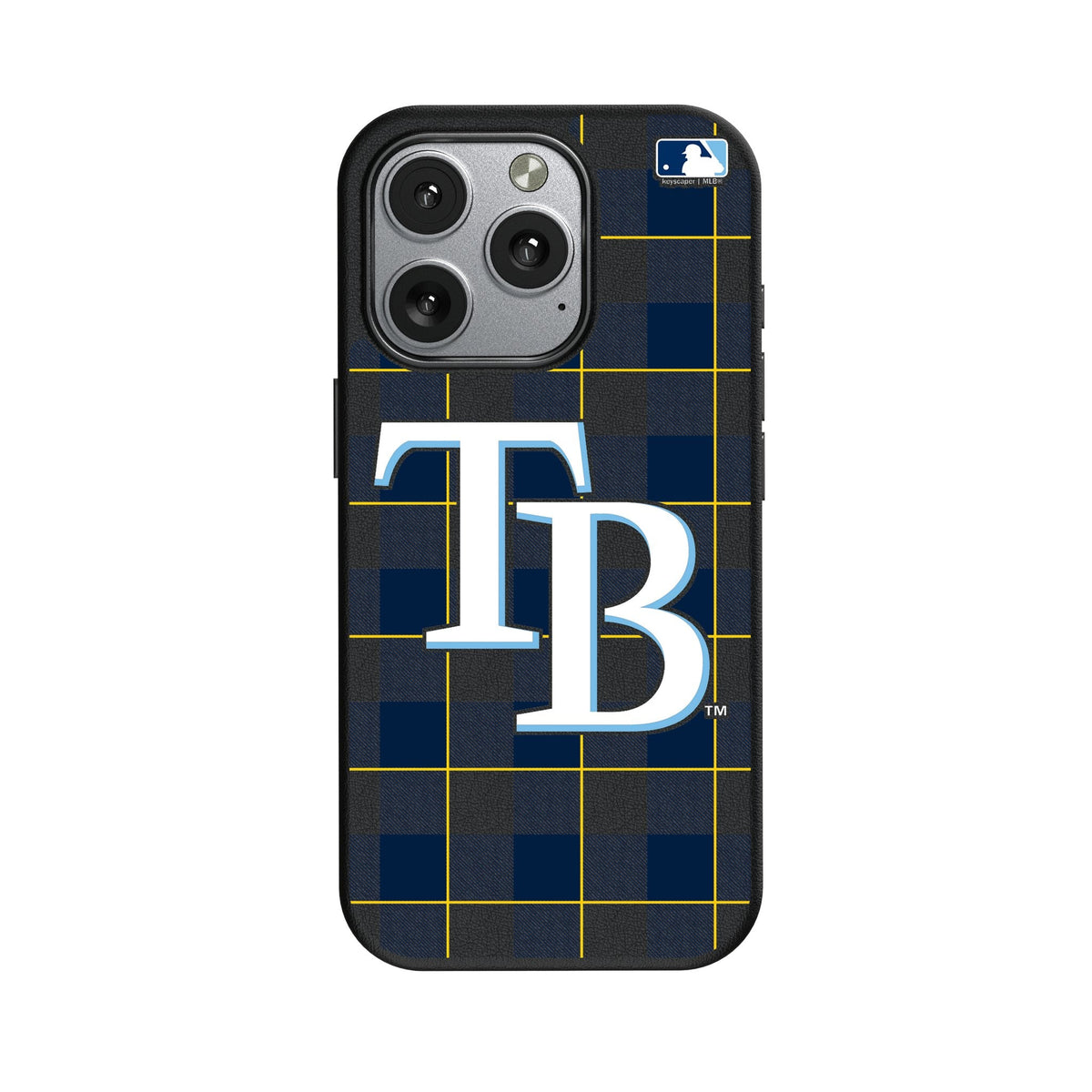 Tampa Bay Rays Plaid MagSafe Compatible Phone Case for Apple iPhone 1