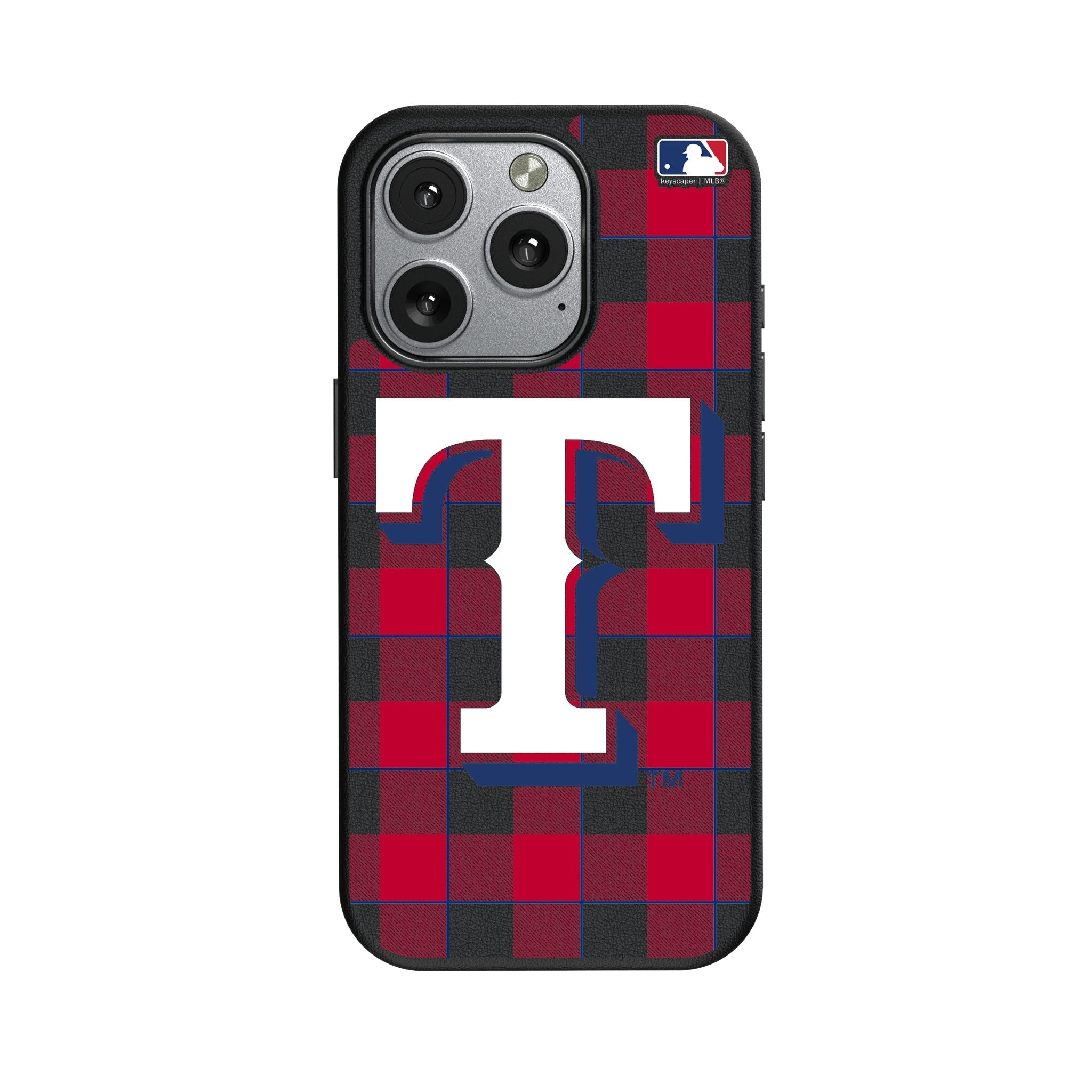 Texas Rangers Plaid MagSafe Compatible Phone Case for Apple iPhone 1