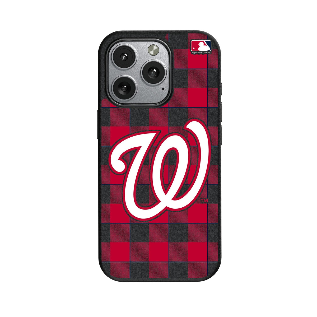 Washington Nationals Plaid MagSafe Compatible Phone Case for Apple iPhone 1