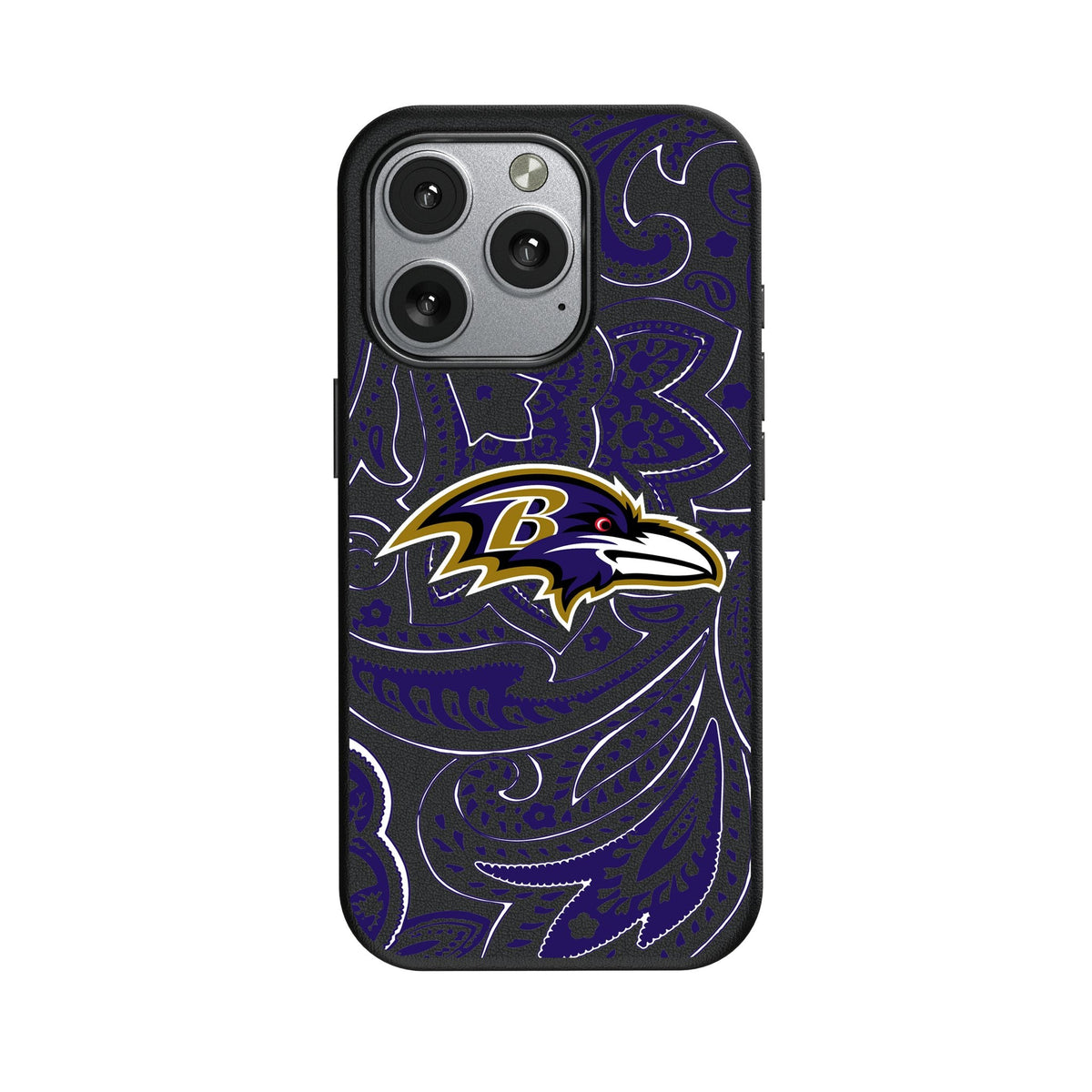 Baltimore Ravens Paisley MagSafe Compatible Phone Case for Apple iPhone 1