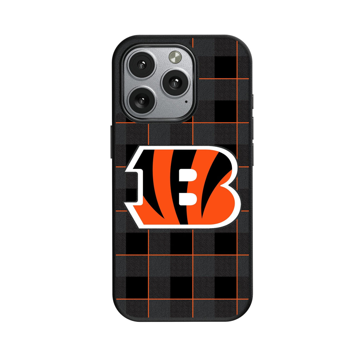 Cincinnati Bengals Plaid MagSafe Compatible Phone Case for Apple iPhone 1