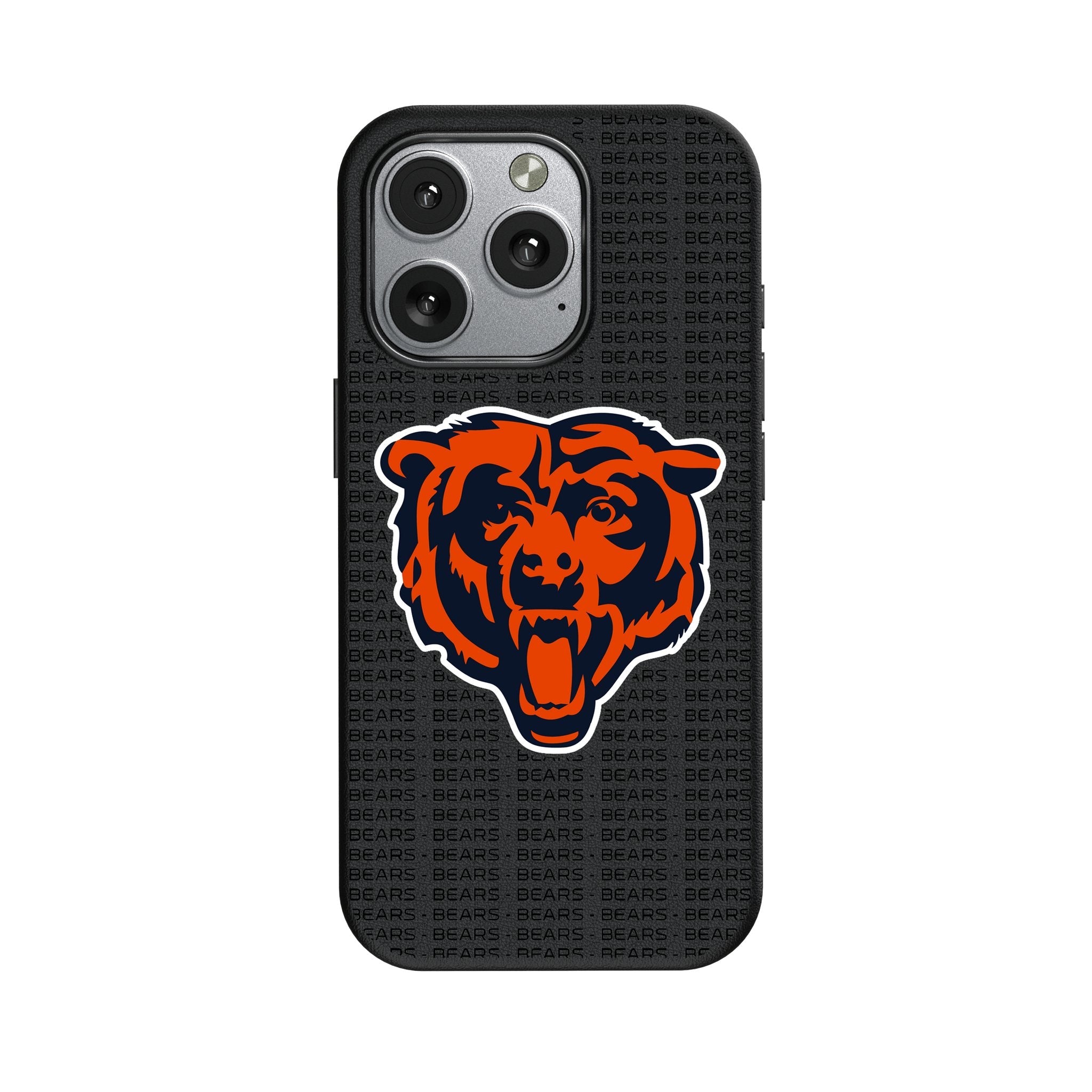 Chicago Bears Text Backdrop MagSafe Compatible Phone Case for Apple iPhone 1
