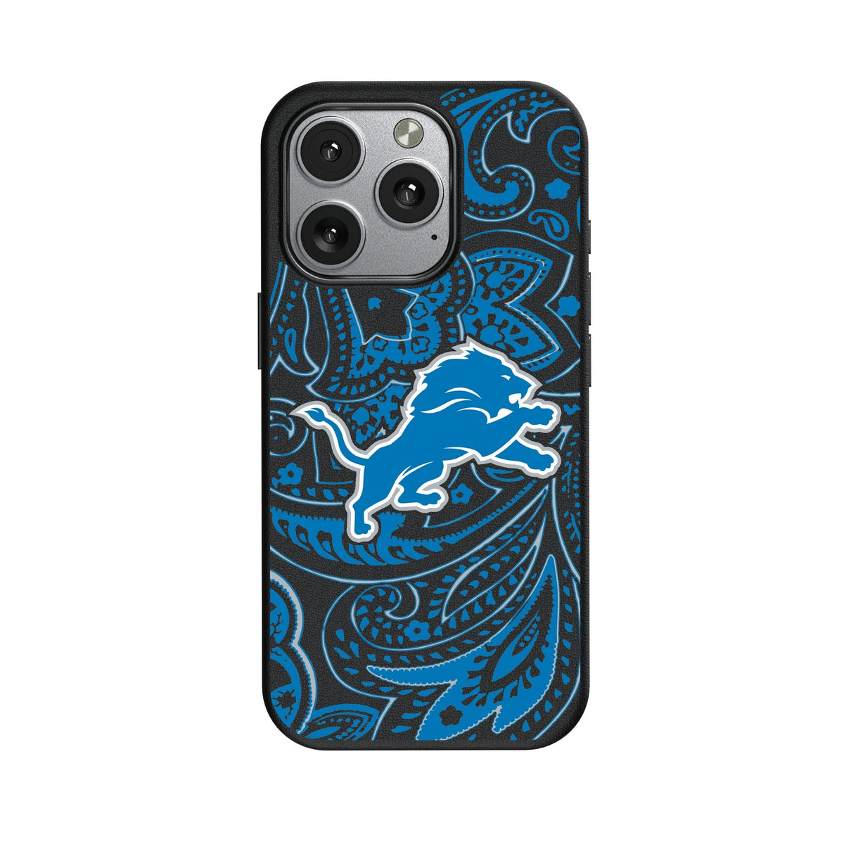Detroit Lions Paisley MagSafe Compatible Phone Case for Apple iPhone 1
