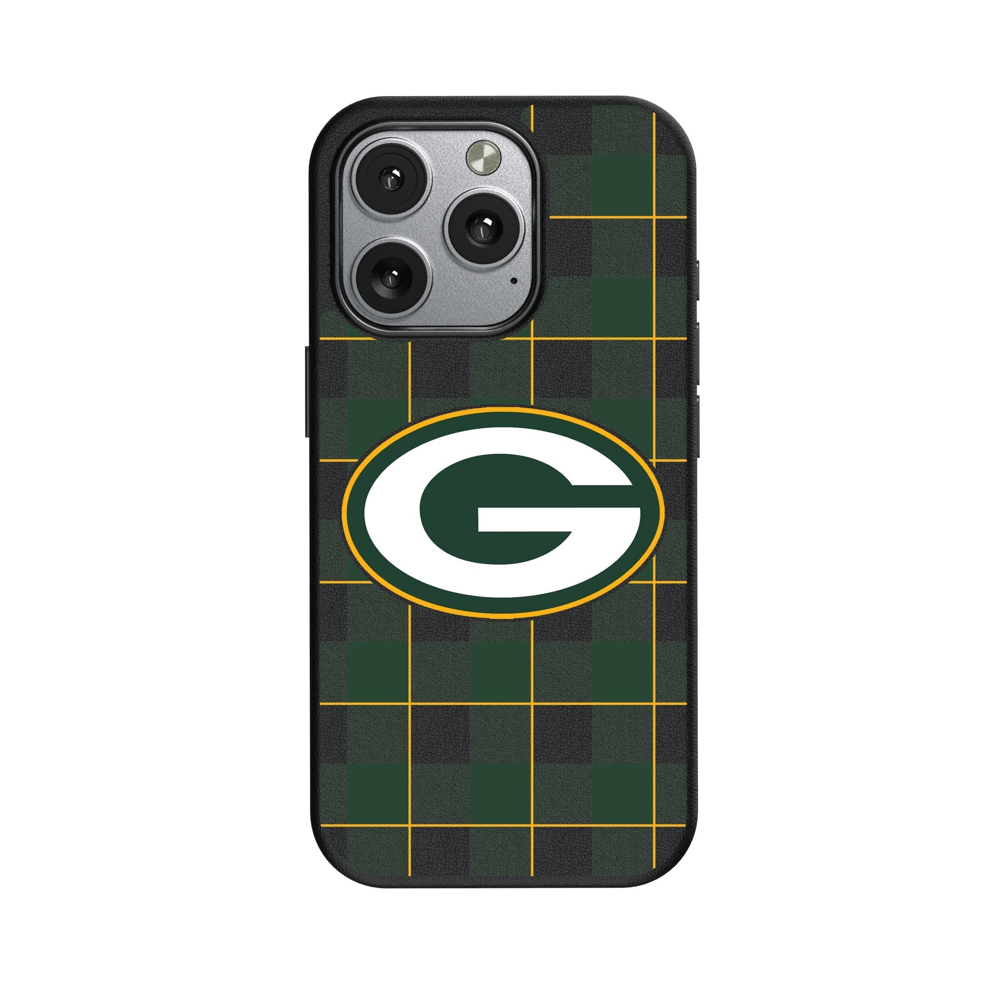 Green Bay Packers Plaid MagSafe Compatible Phone Case for Apple iPhone 1