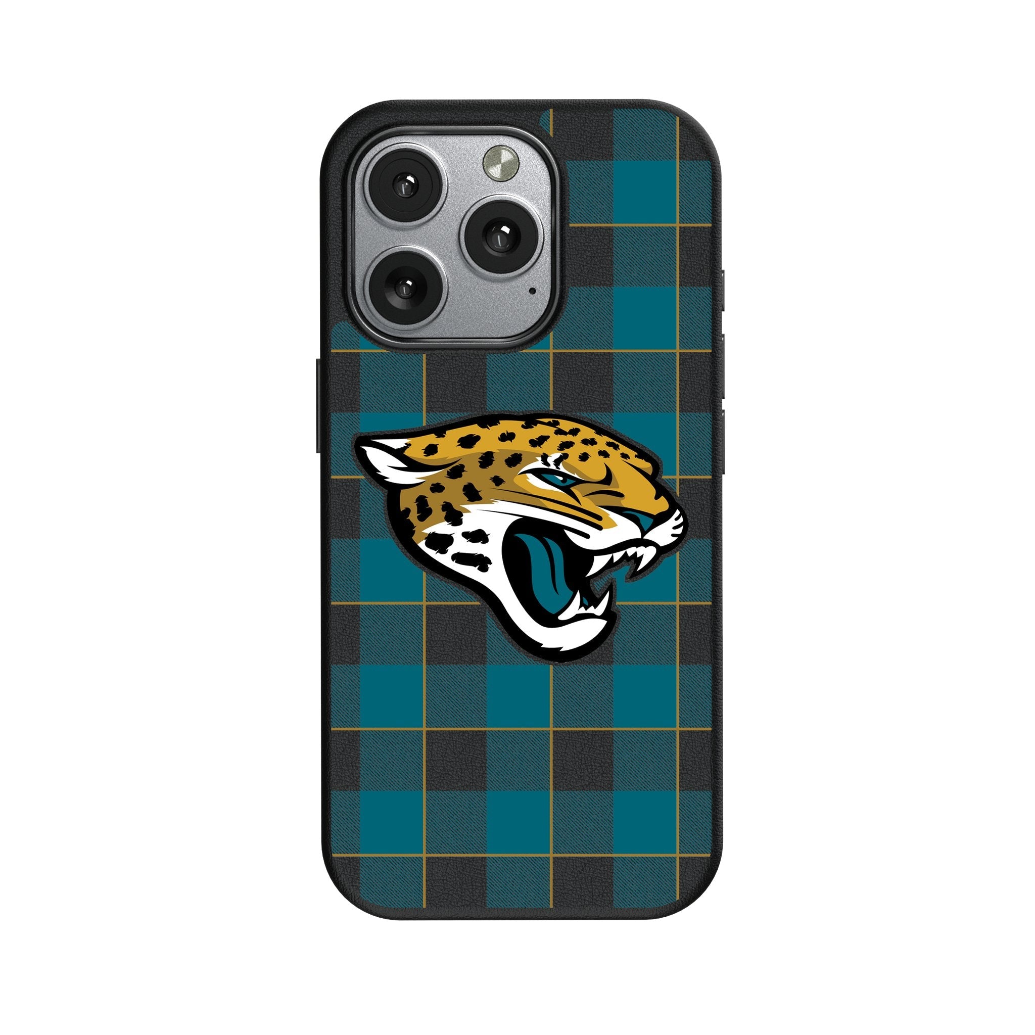 Jacksonville Jaguars Plaid MagSafe Compatible Phone Case for Apple iPhone