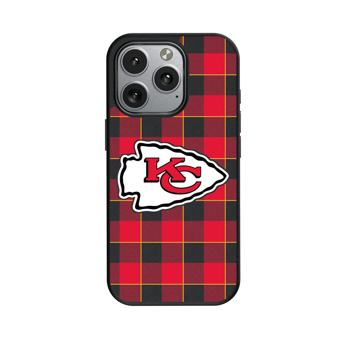 Kansas City Chiefs Plaid MagSafe Compatible Phone Case for Apple iPhone 1