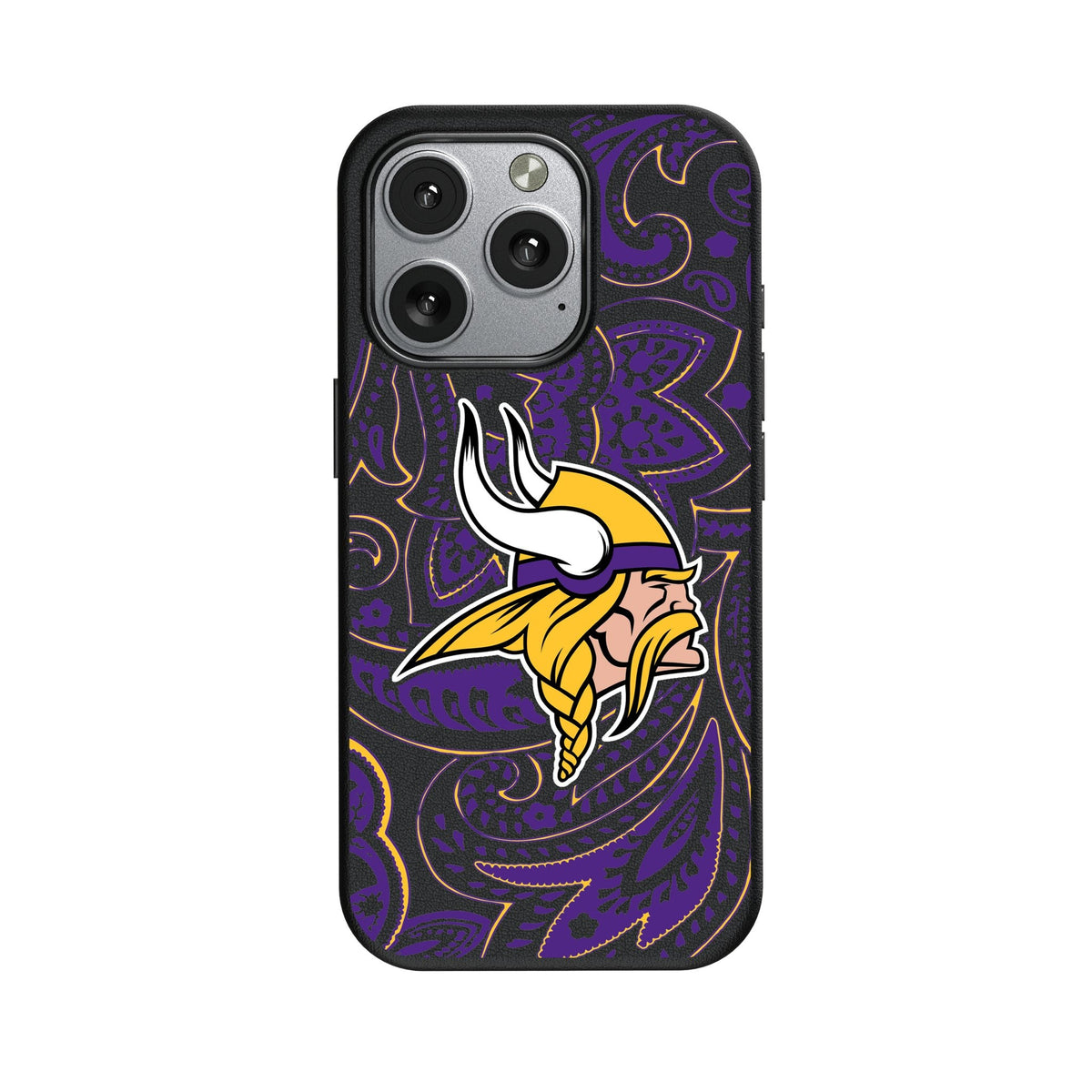 Minnesota Vikings Paisley MagSafe Compatible Phone Case for Apple iPhone 1