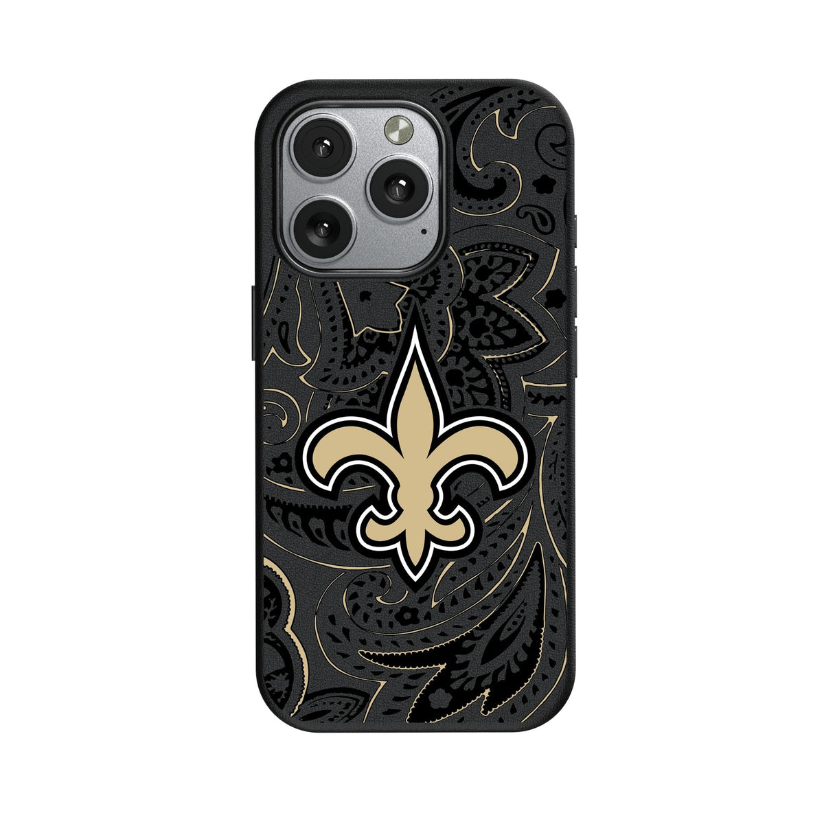 New Orleans Saints Paisley MagSafe Compatible Phone Case for Apple iPhone 1