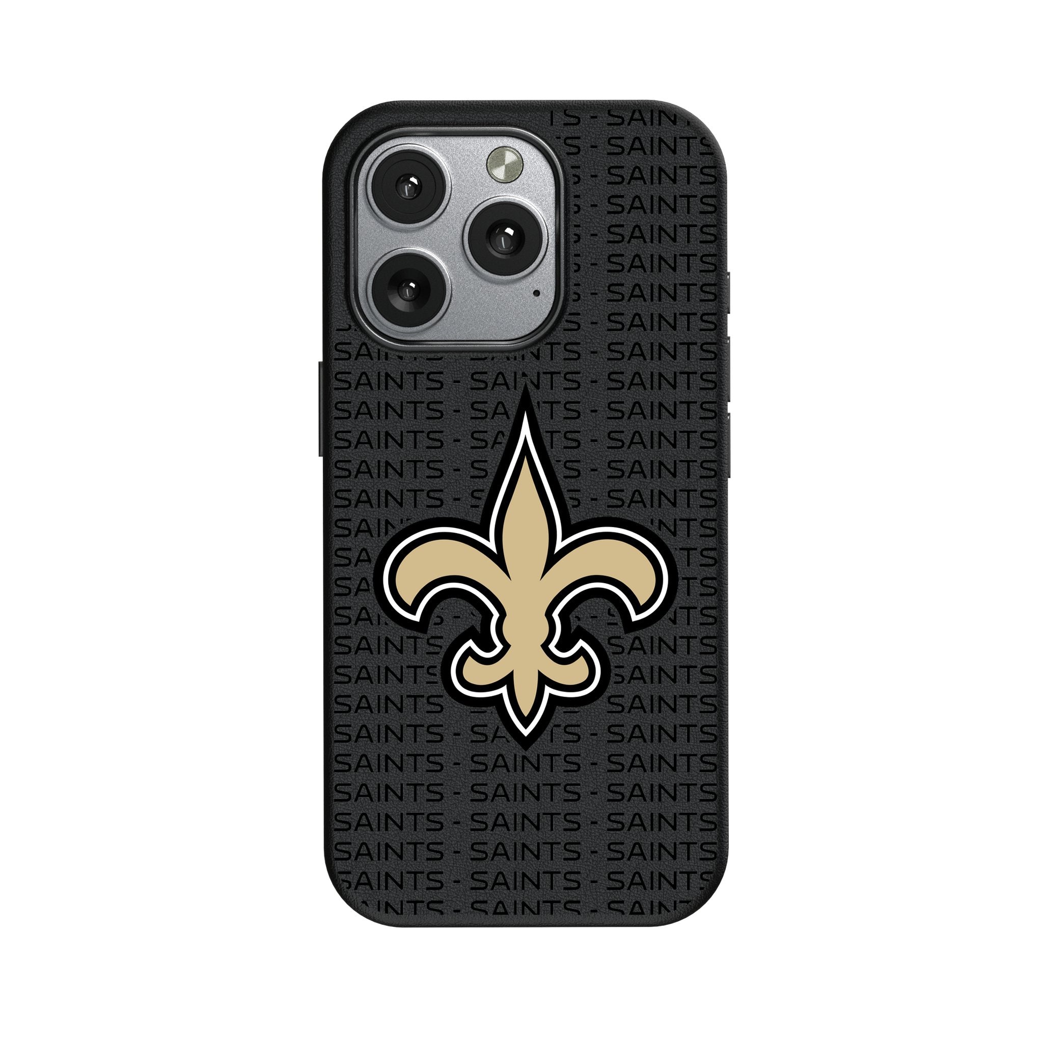 New Orleans Saints Text Backdrop MagSafe Compatible Phone Case for Apple iPhone 1