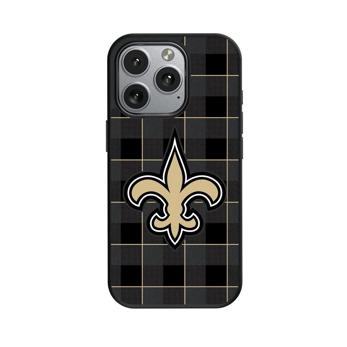 New Orleans Saints Plaid MagSafe Compatible Phone Case for Apple iPhone 1