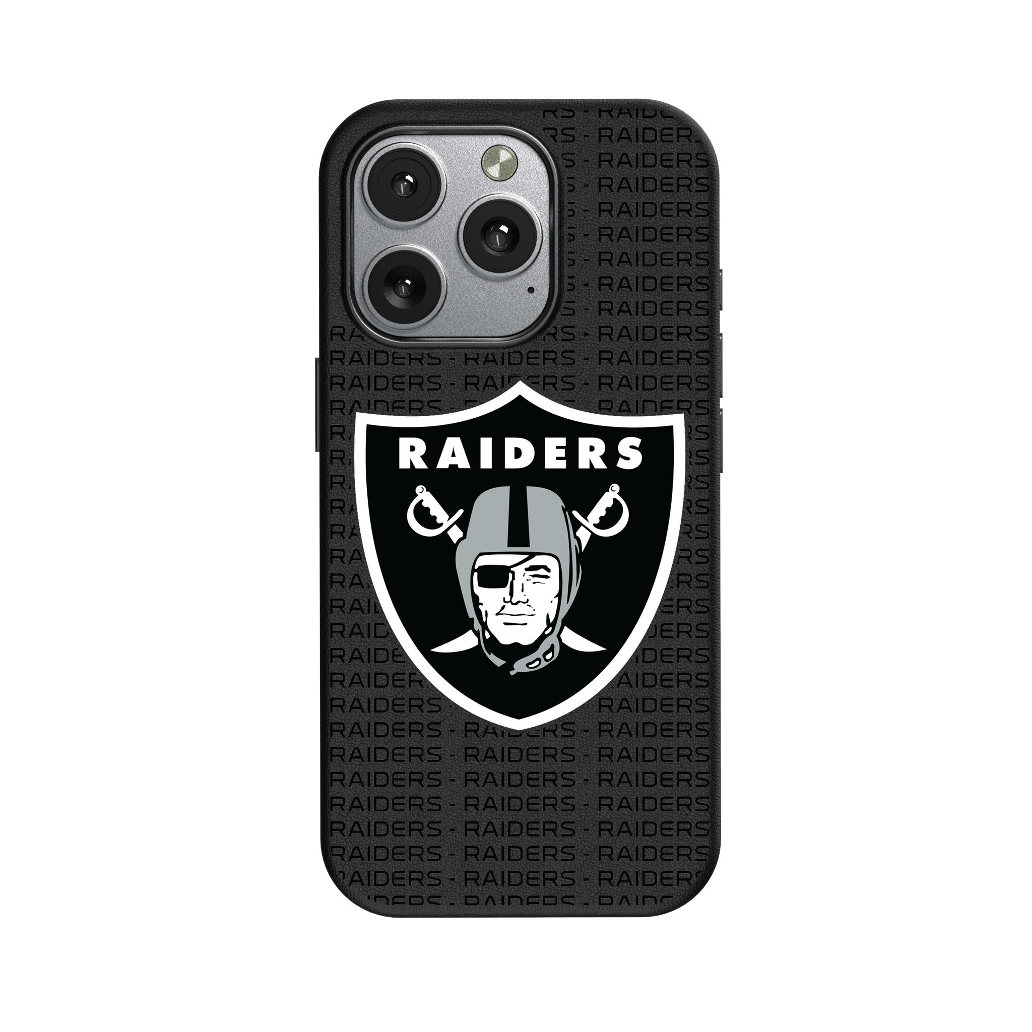 Las Vegas Raiders Text Backdrop MagSafe Compatible Phone Case for Apple iPhone 1