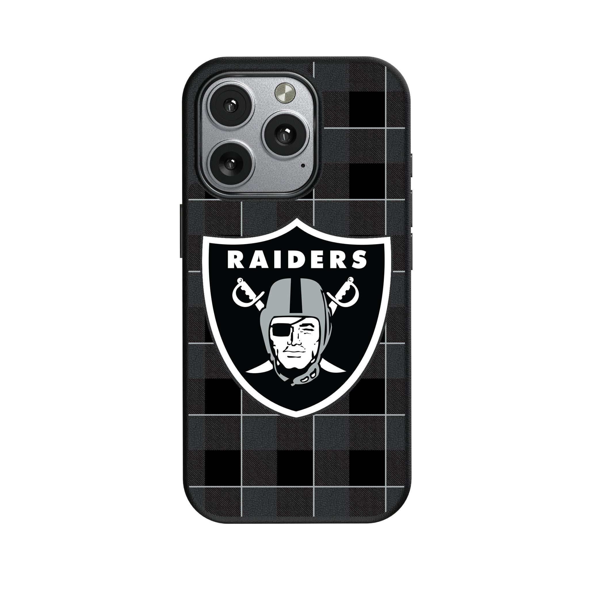Las Vegas Raiders Plaid MagSafe Compatible Phone Case for Apple iPhone 1
