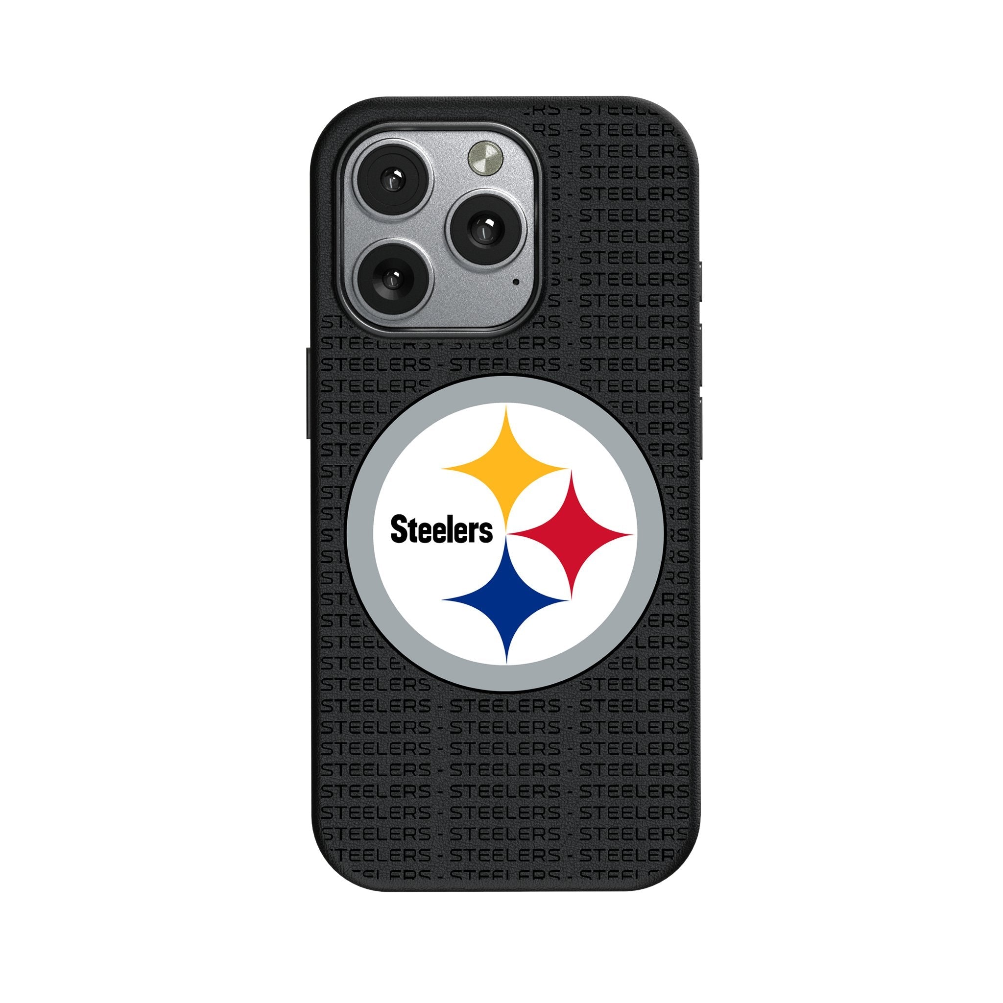 Pittsburgh Steelers Text Backdrop MagSafe Compatible Phone Case for Apple iPhone 1