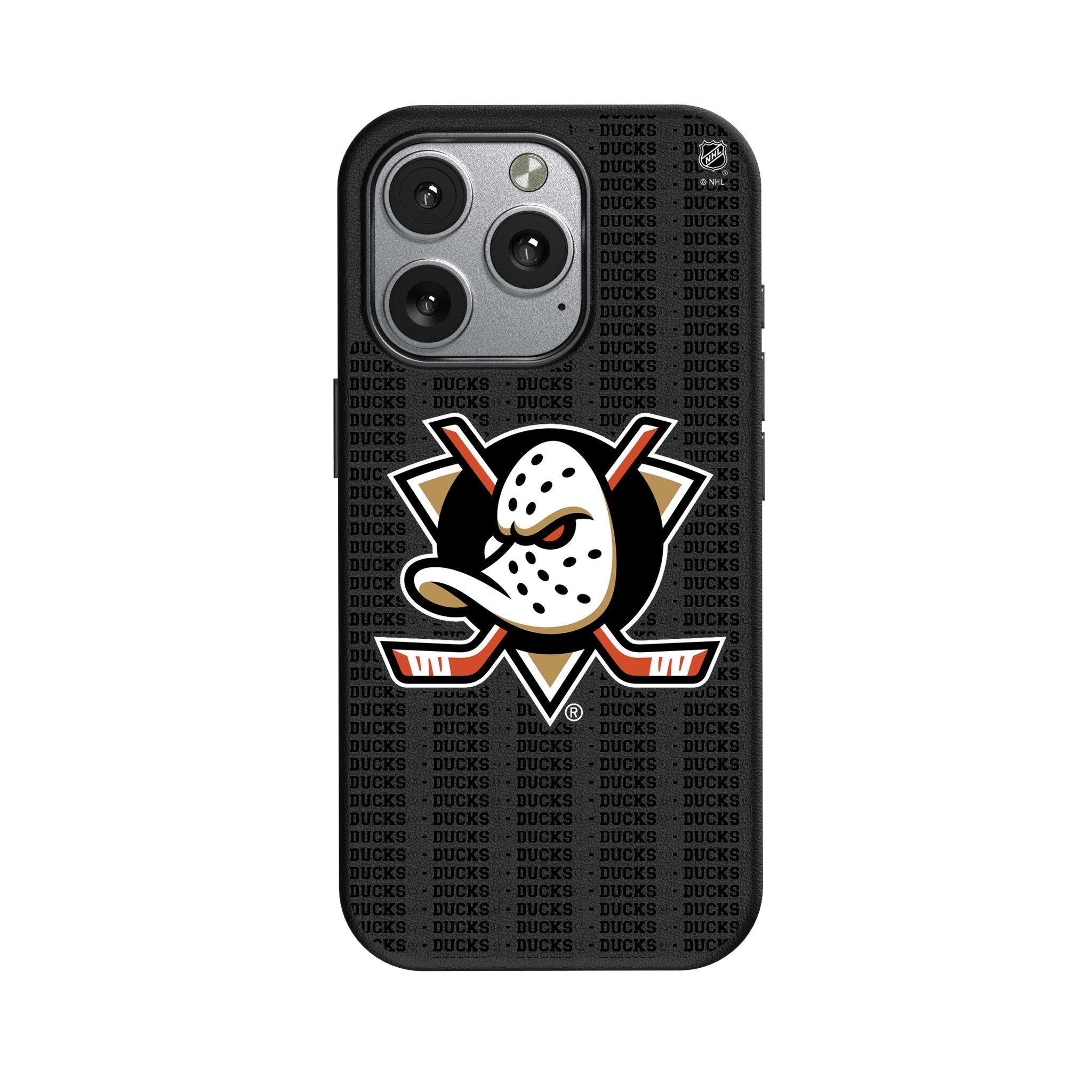 Anaheim Ducks Text Backdrop MagSafe Compatible Phone Case for Apple iPhone