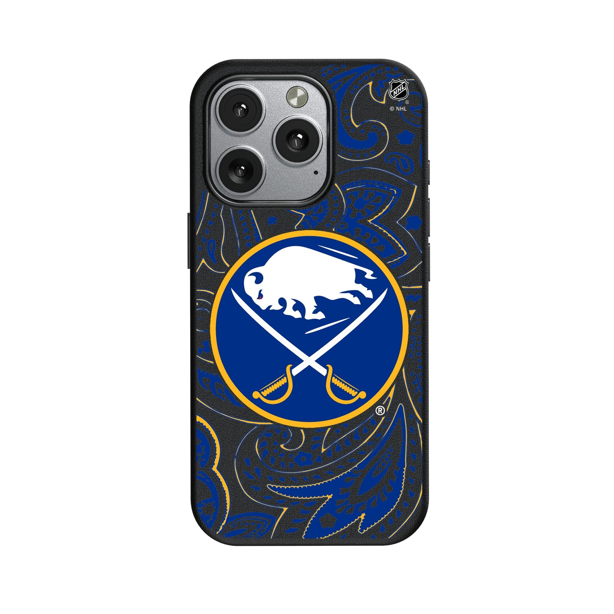 Buffalo Sabres Paisley MagSafe Compatible Phone Case for Apple iPhone