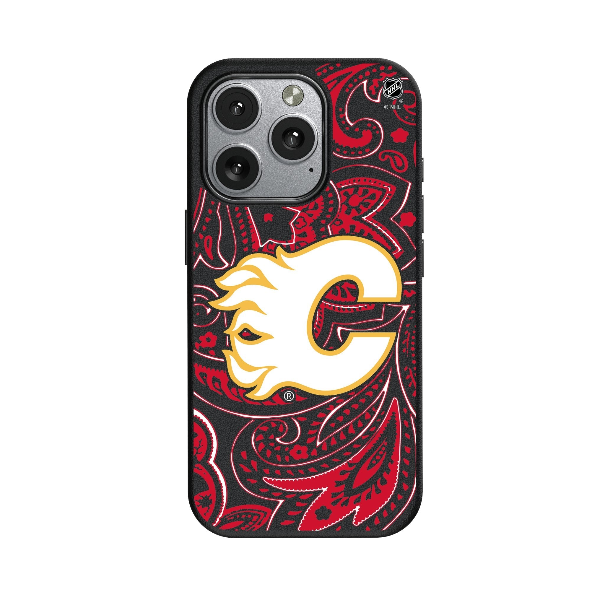 Calgary Flames Paisley MagSafe Compatible Phone Case for Apple iPhone
