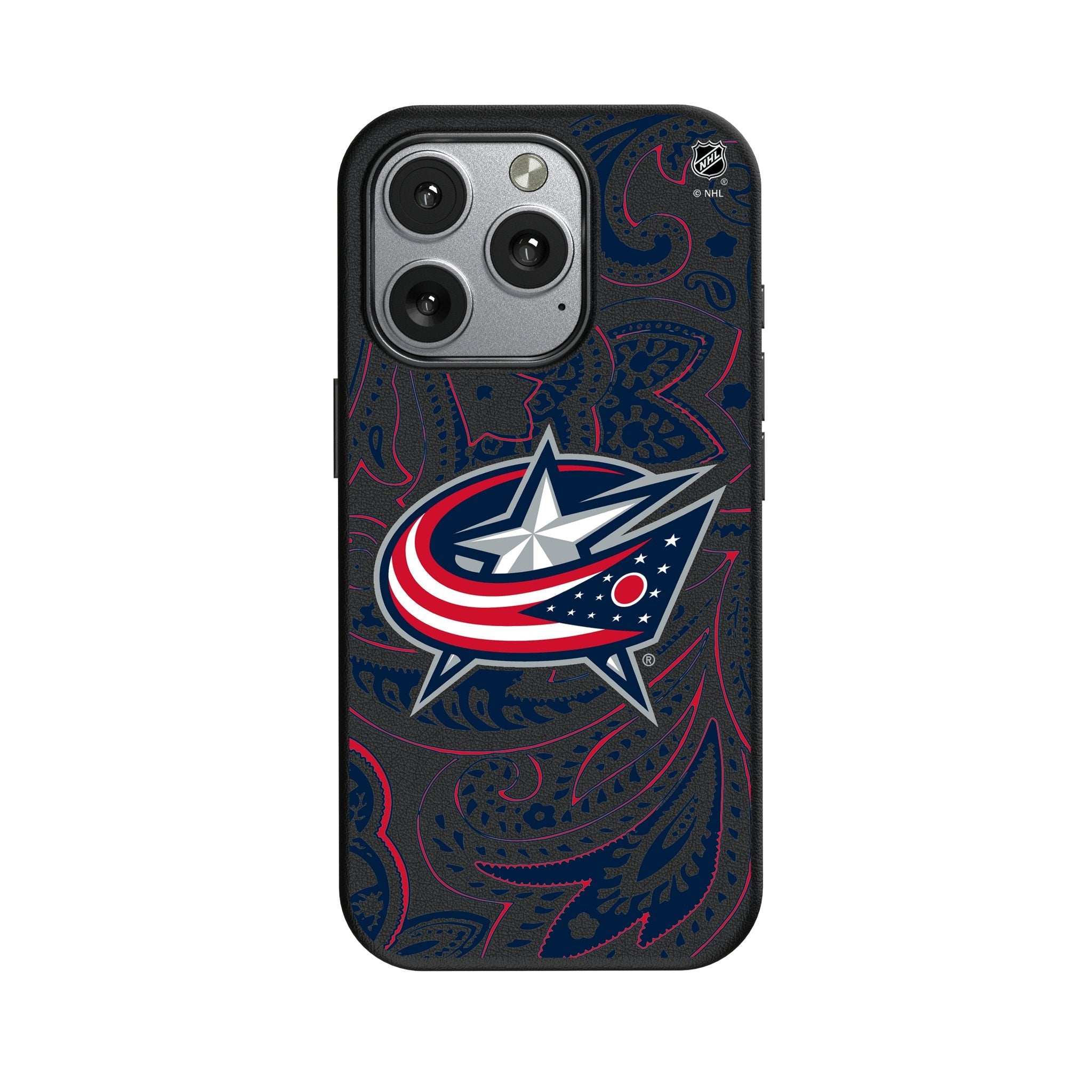Columbus Blue Jackets Paisley MagSafe Compatible Phone Case for Apple iPhone