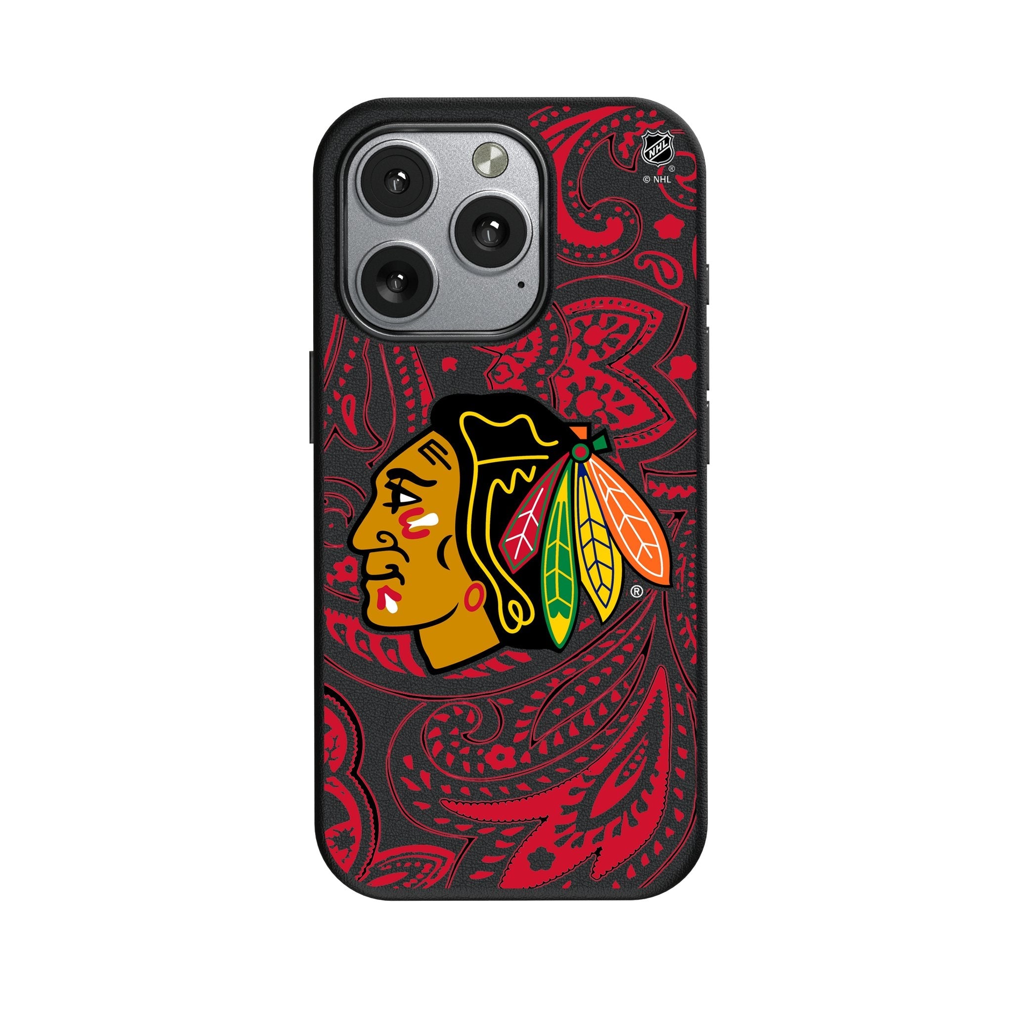 Chicago Blackhawks Paisley MagSafe Compatible Phone Case for Apple iPhone