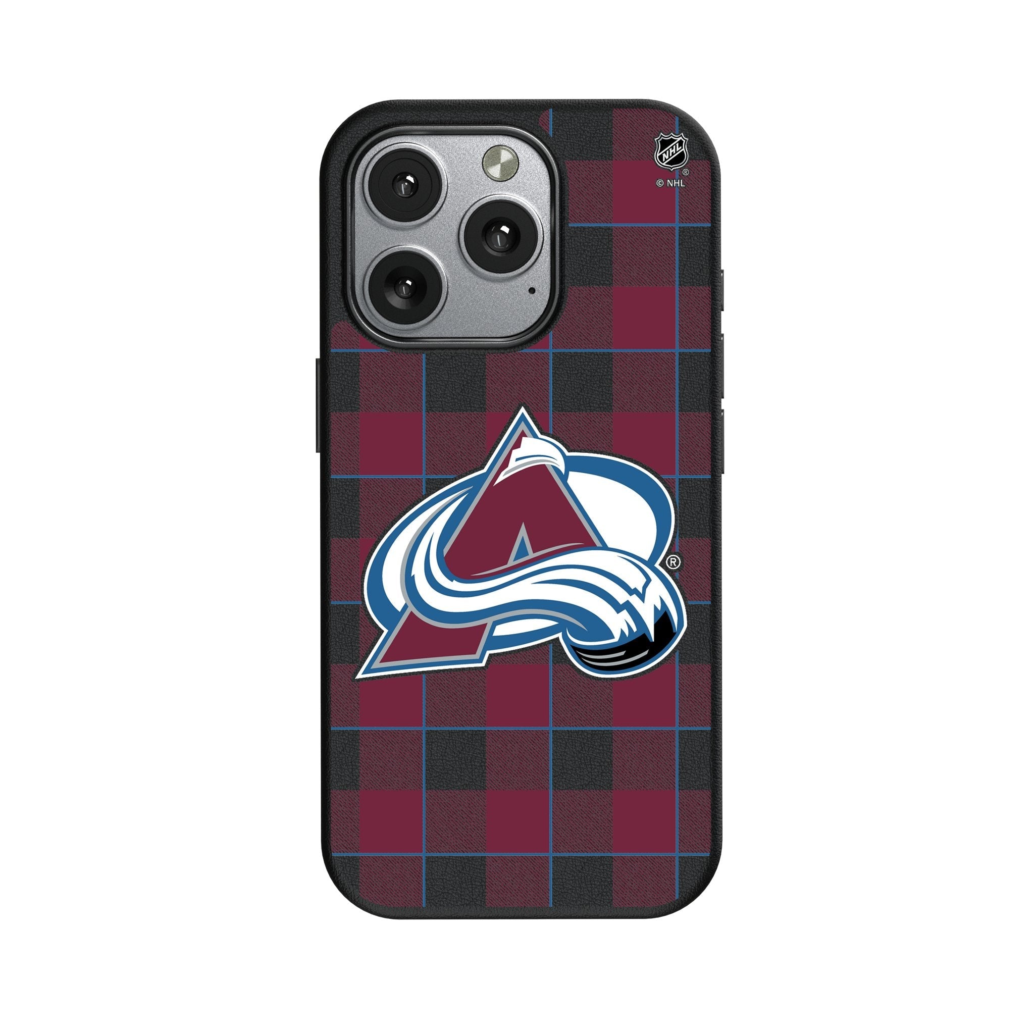 Colorado Avalanche Plaid MagSafe Compatible Phone Case for Apple iPhone