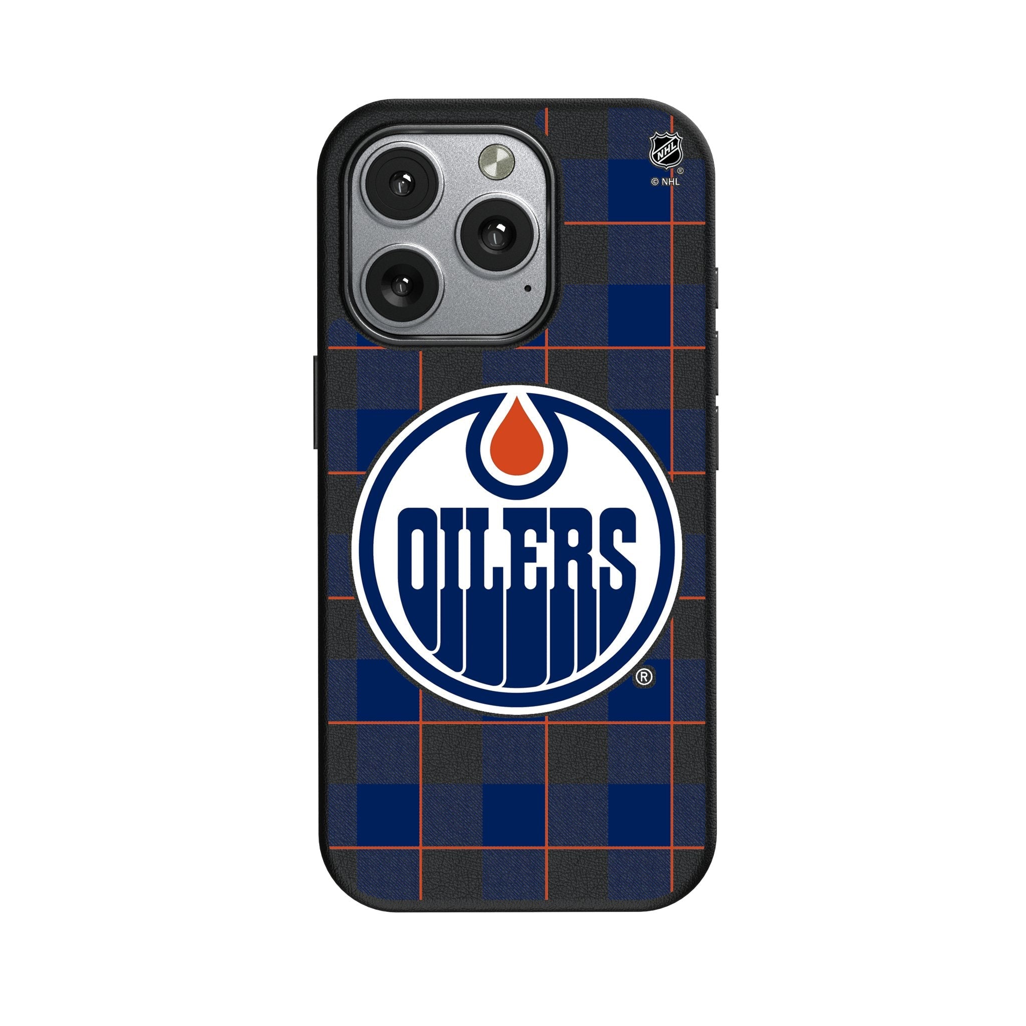 Edmonton Oilers Plaid MagSafe Compatible Phone Case for Apple iPhone