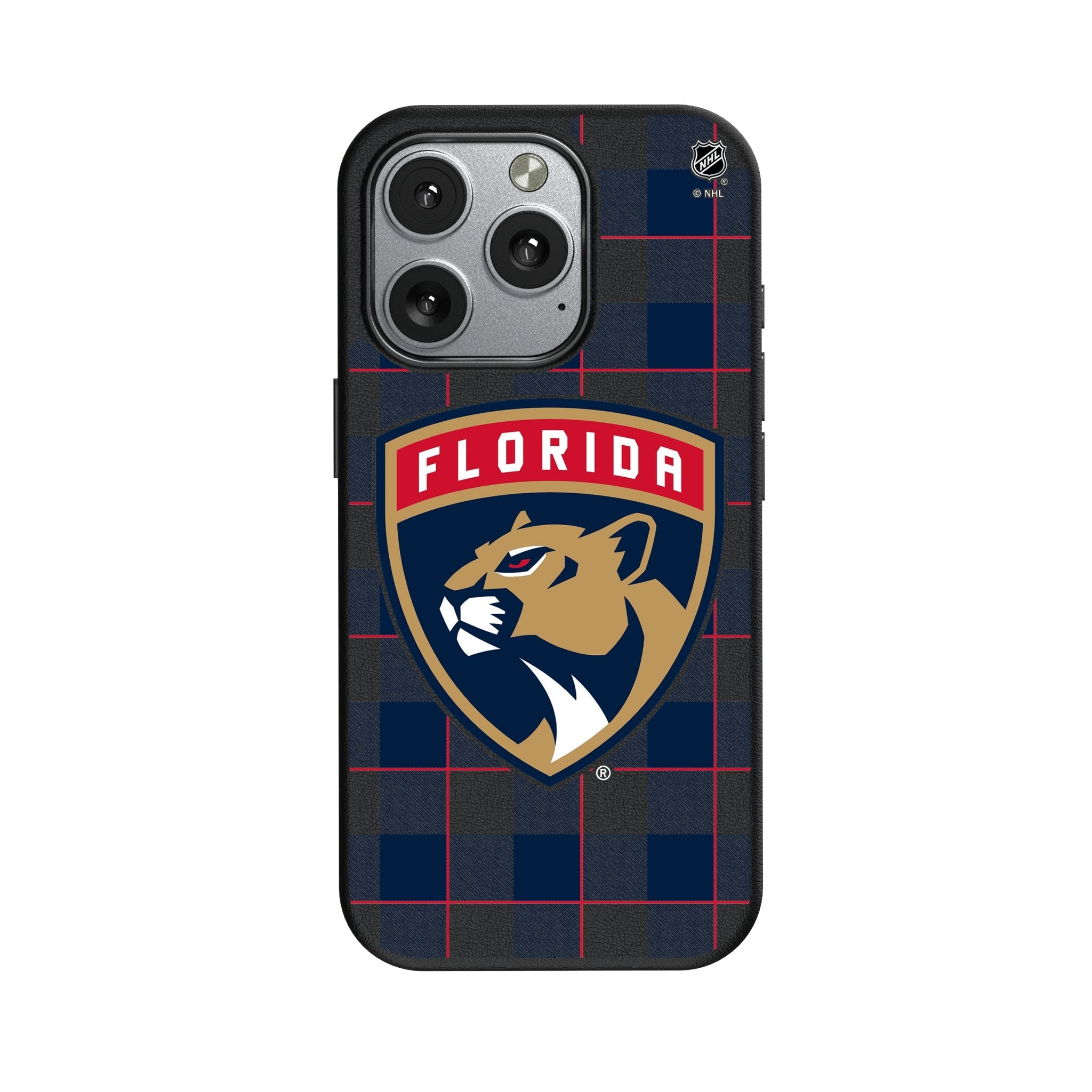 Florida Panthers Plaid MagSafe Compatible Phone Case for Apple iPhone