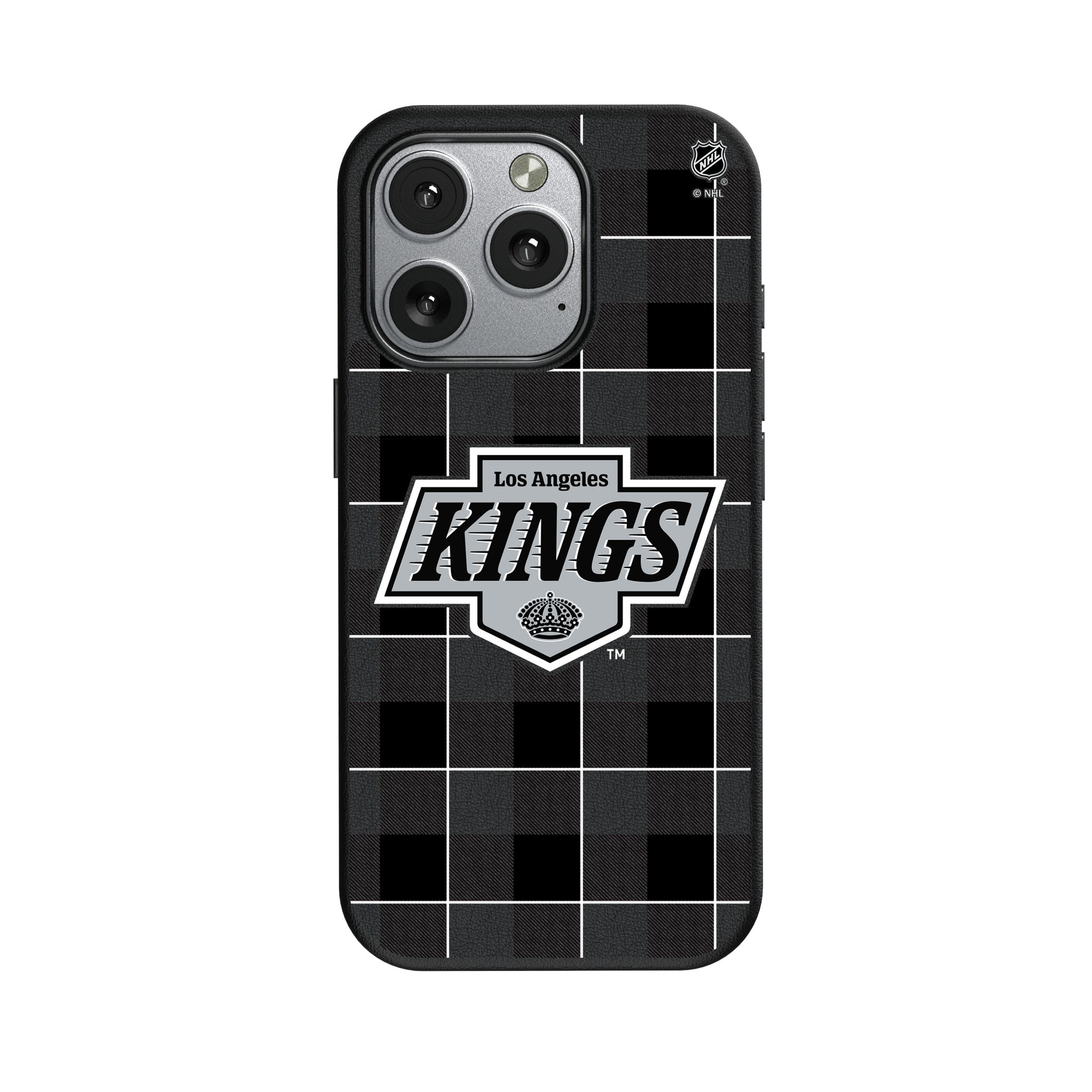 LA Kings Plaid MagSafe Compatible Phone Case for Apple iPhone