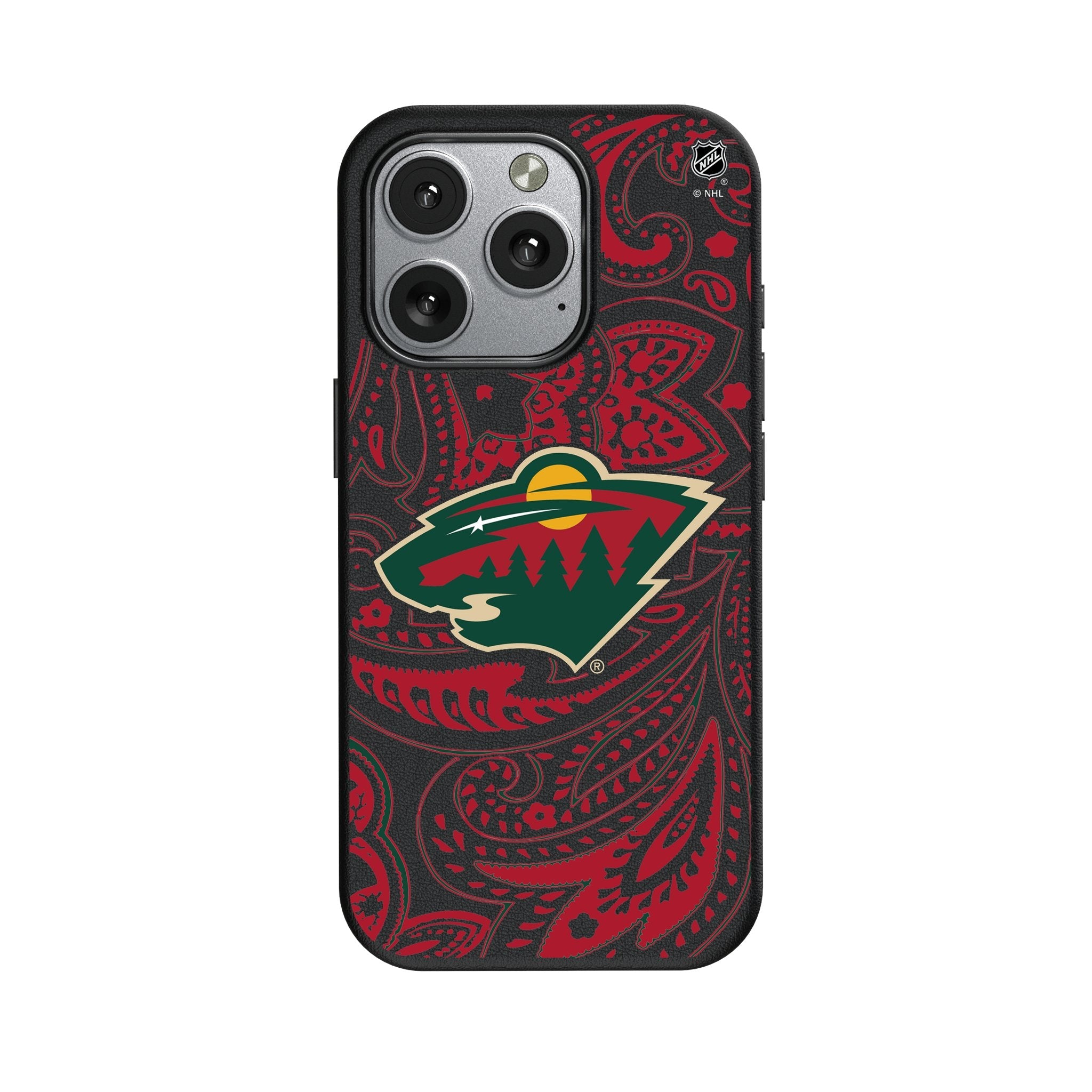 Minnesota Wild Paisley MagSafe Compatible Phone Case for Apple iPhone